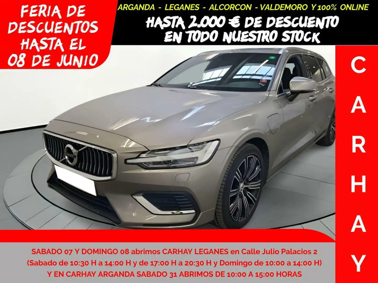 Volvo V60 2.0 T8 AWD PHEV INSCRIPTION GE Gris - 1