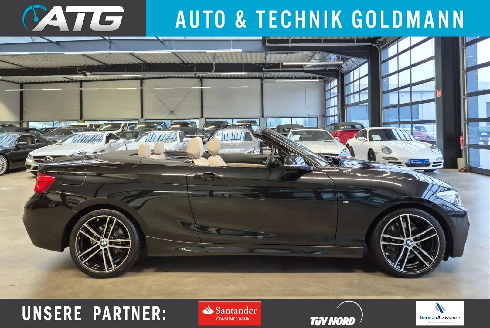 BMW 220 i CABRIOLET M SPORT LEDER NAVI LED SHZ CAMERA Schwarz - 1