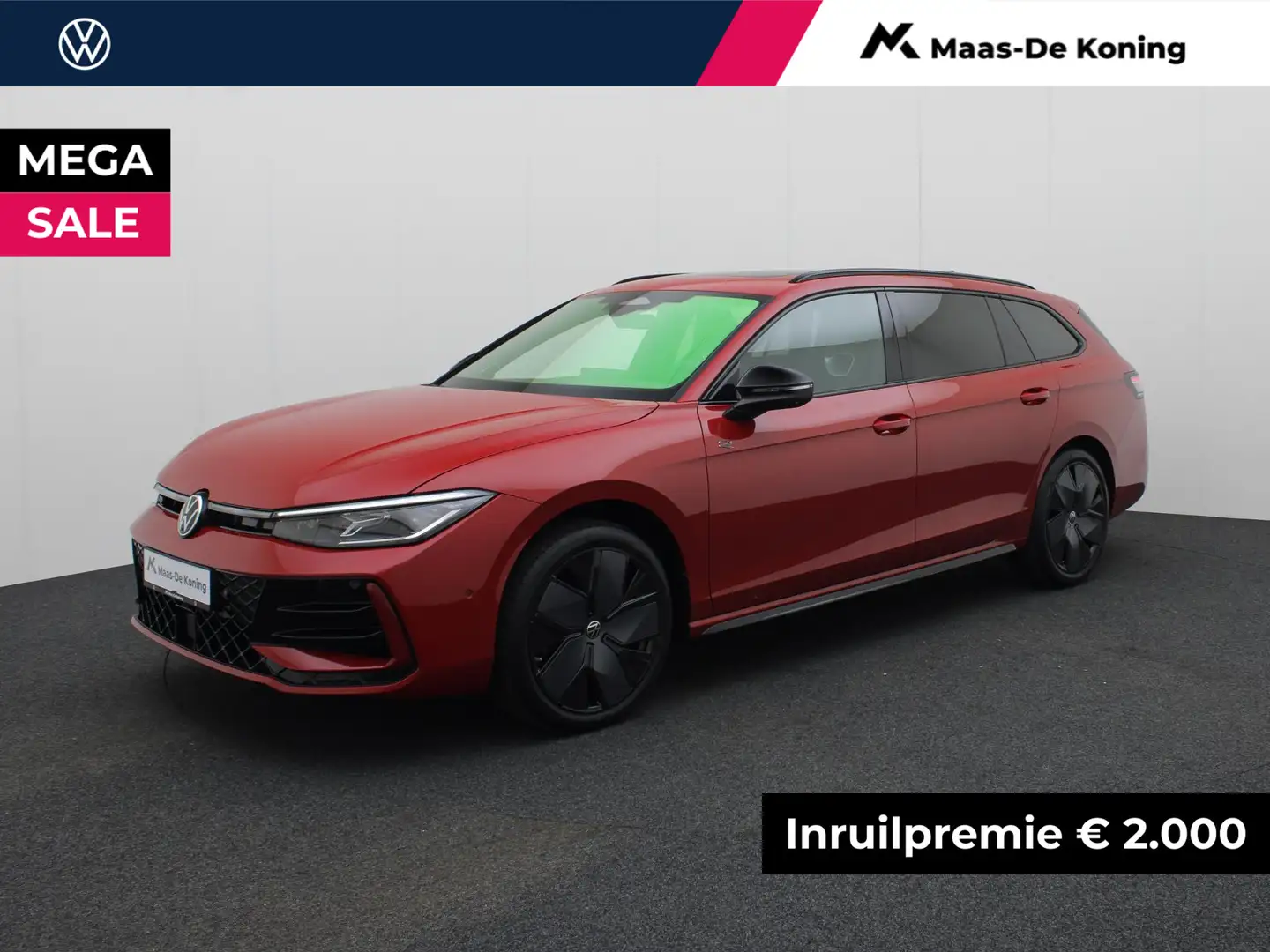 Volkswagen Passat Variant 1.5 eTSI 150pk DSG R-Line-Edition · Panoramadak · Rood - 1