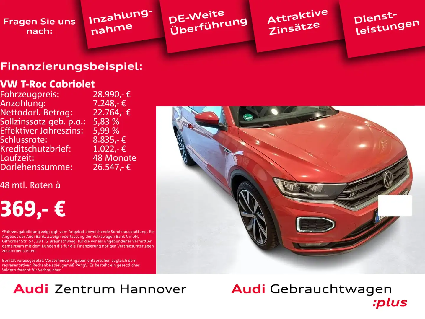 Volkswagen T-Roc 1.5 TSI R-Line OPF Roşu - 2