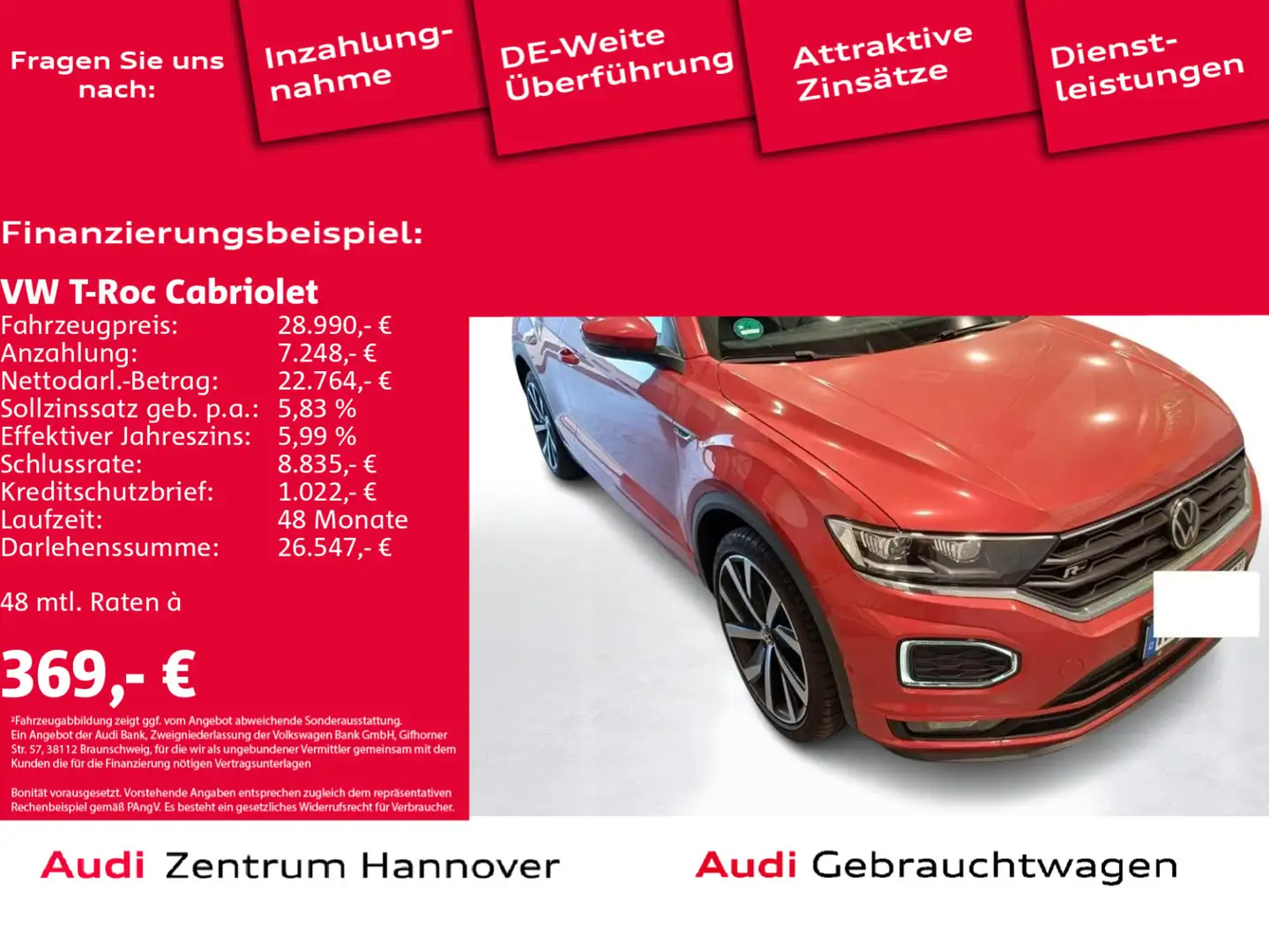Volkswagen T-Roc 1.5 TSI R-Line OPF Roşu - 1