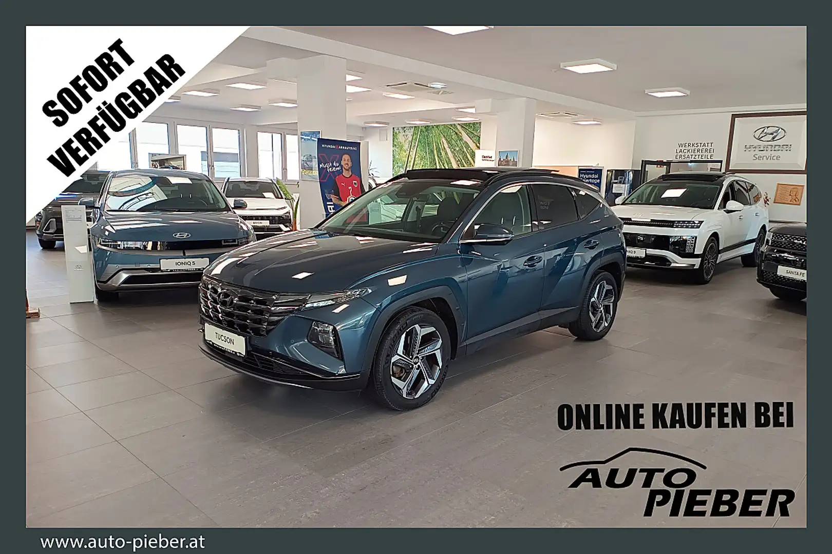 Hyundai TUCSON Tucson 1,6 T-GDI Hybrid 4WD Prestige Line *AHK*... Blau - 1