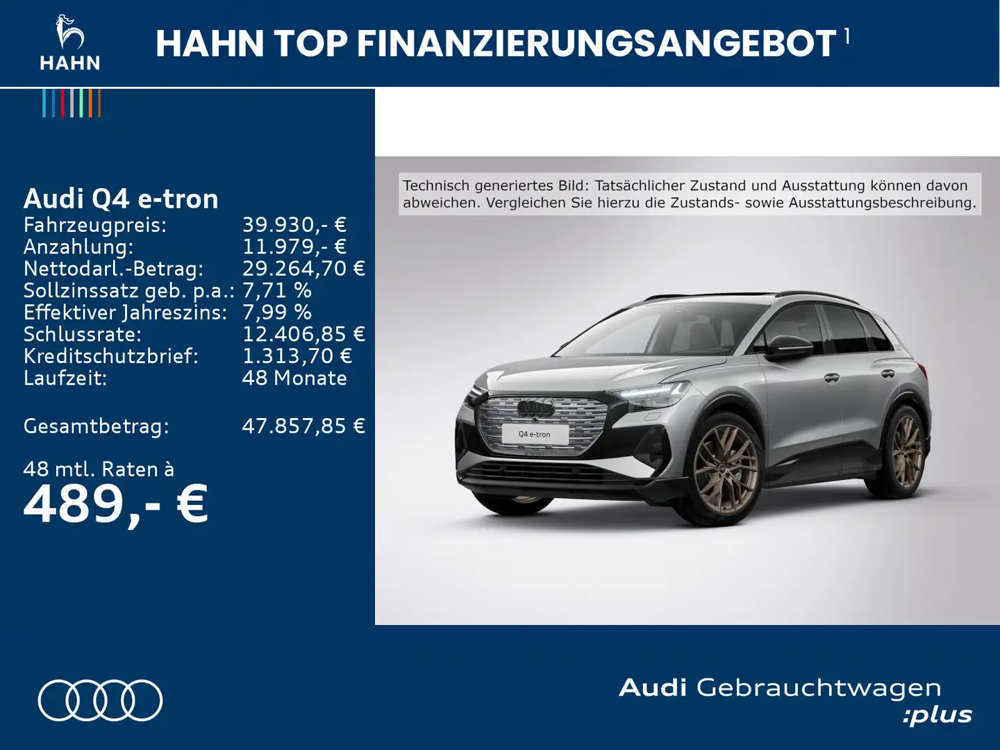 Audi Q4 e-tron 45 quattro Edition One S line HUD ACC Grau - 2
