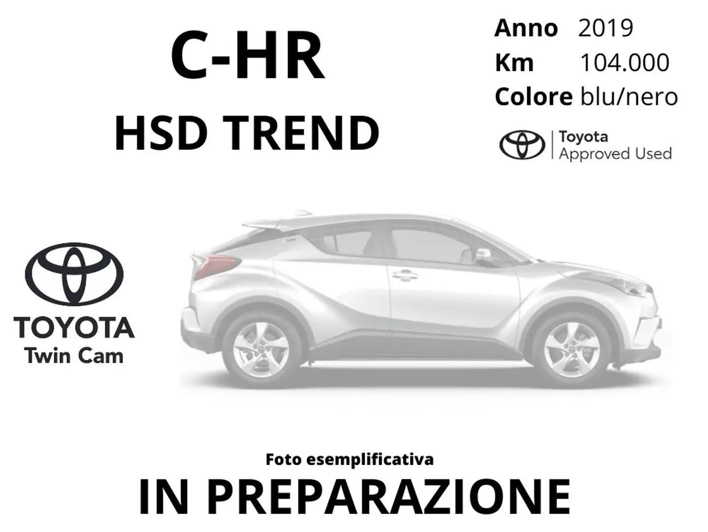 Toyota C-HR C-HR 1.8h Trend e-cvt Grigio - 1