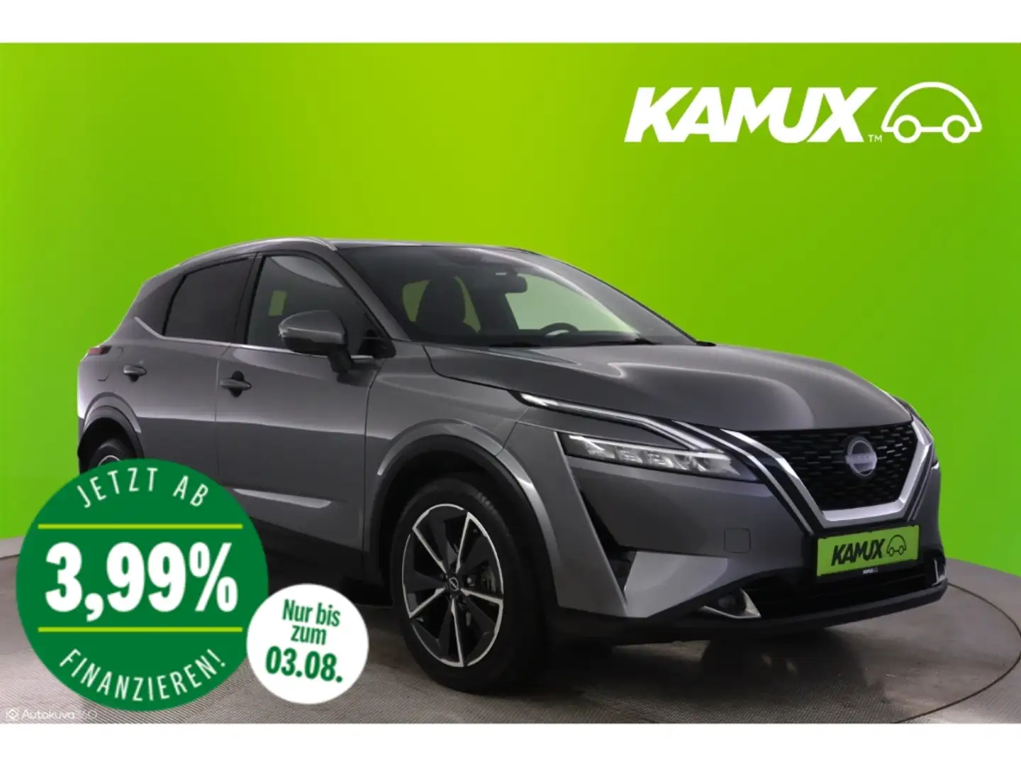 Nissan Qashqai 1.3DIG-T Aut.Tekna+LED+NAVI+VIRTUAL+PANO Gris - 1