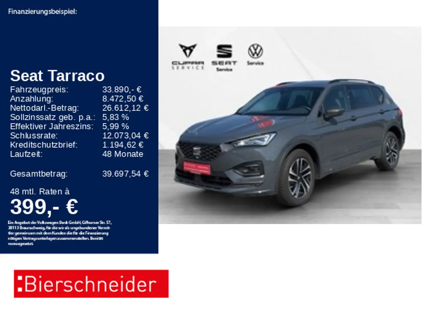 SEAT Tarraco 2.0 TDI DSG FR 7 SITZE AHK ACC 360 Gris - 1