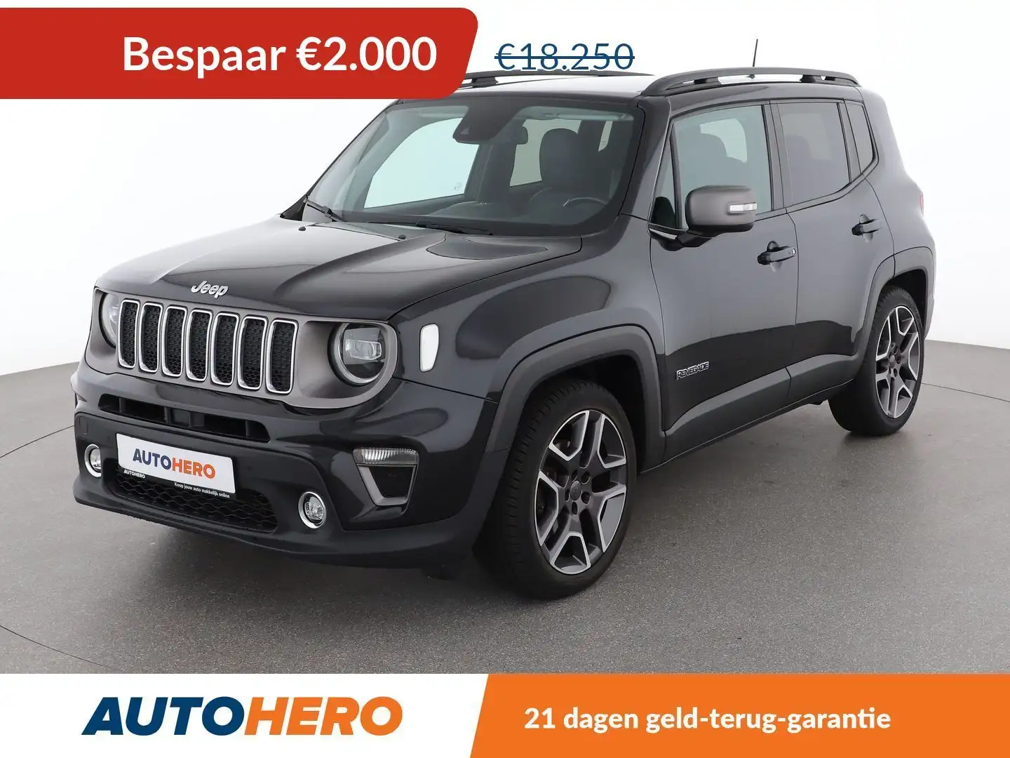 Jeep Renegade 1.3 TGDi Limited 4x2 Zwart - 1