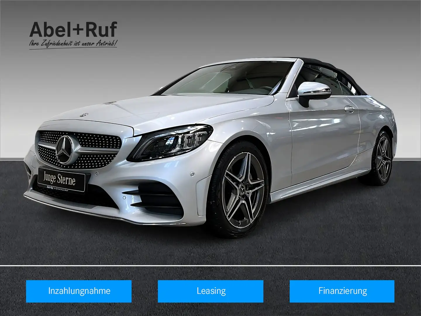 Mercedes-Benz C 200 Cabrio AMG+MULTI+DISTR+Burmester+Ambi+TotW Silber - 1