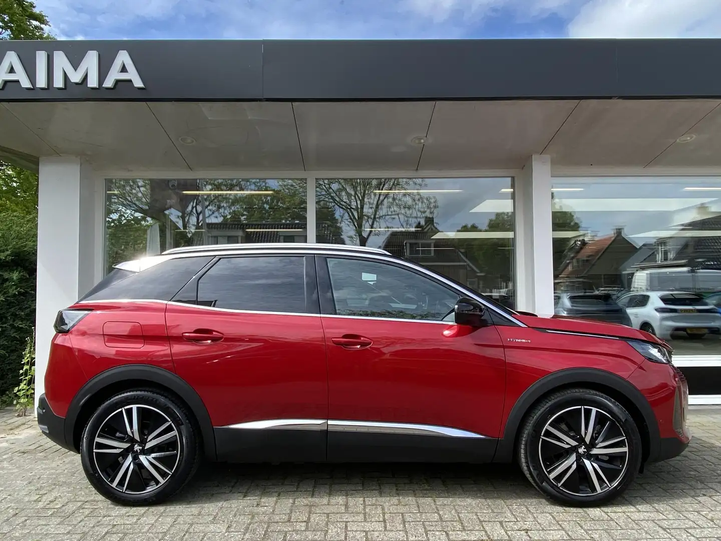 Peugeot 3008 1.6 HYbrid4 300 GT | UNIEK | Nieuwprijs: € 58.700, Rood - 2