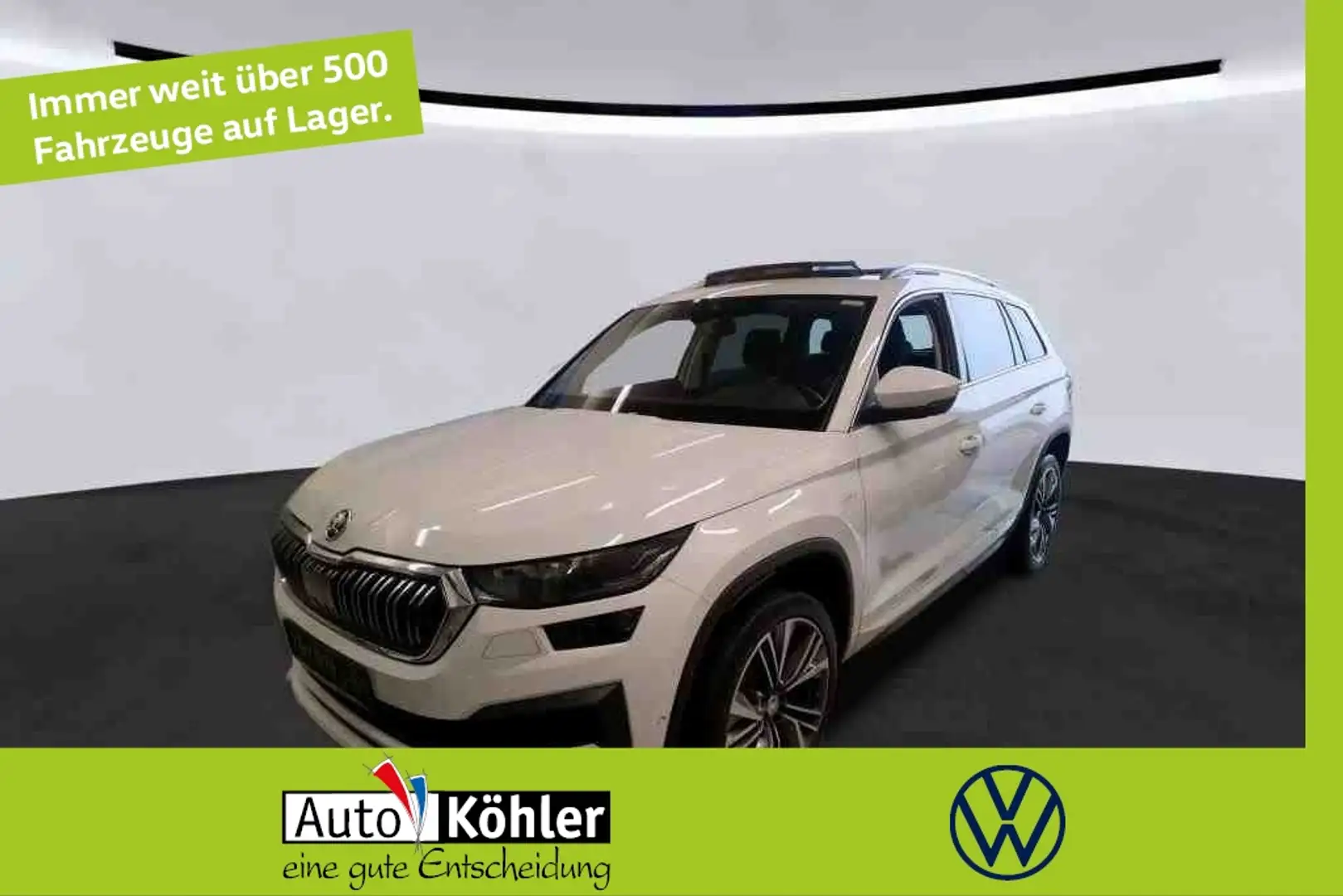 Skoda Kodiaq L&K TDi DSG 4x4 Matrix/Pano/CarPlay/ACC Weiß - 1