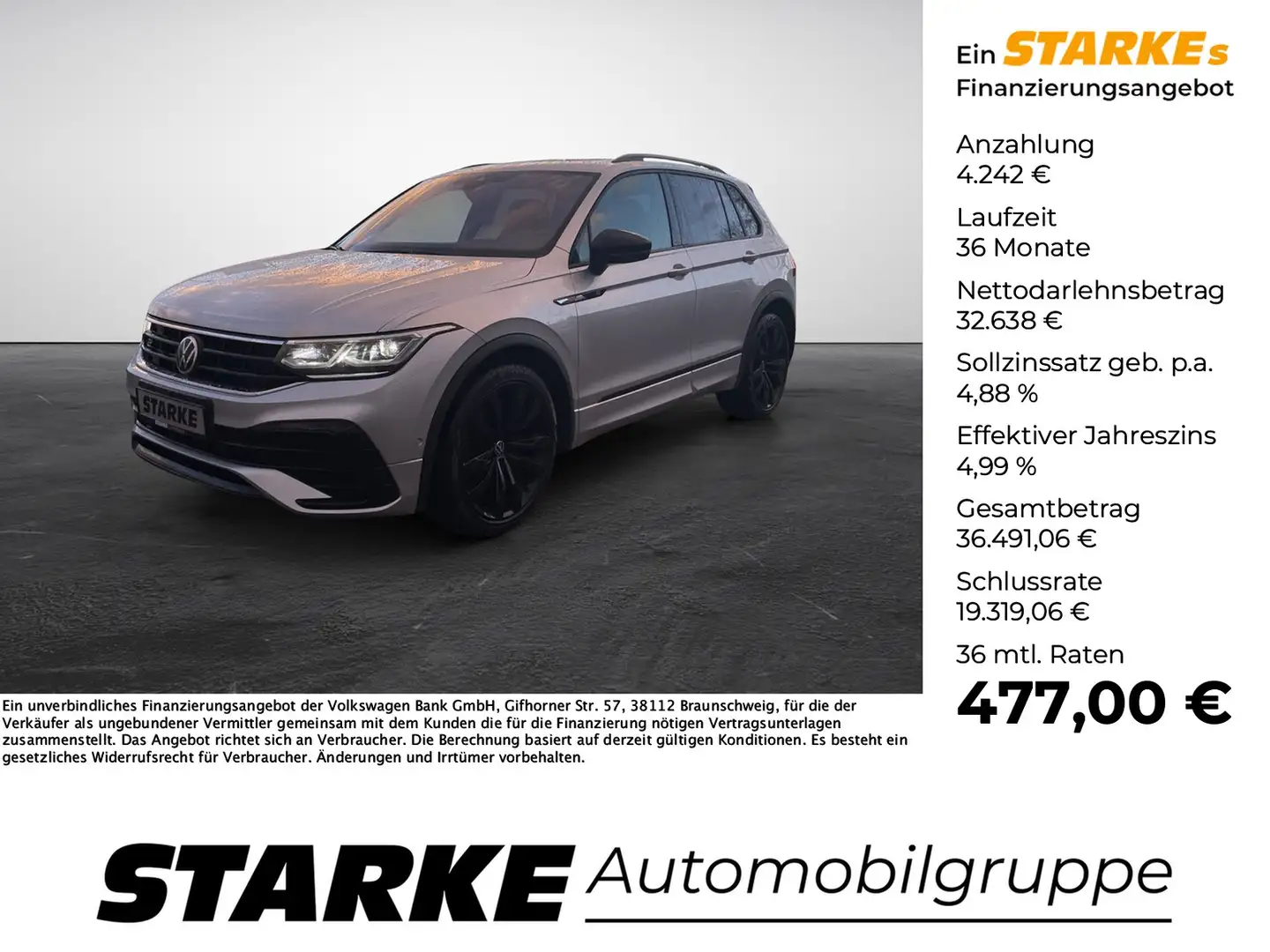 Volkswagen Tiguan 2.0 TDI DSG 4Motion R-Line Plateado - 1