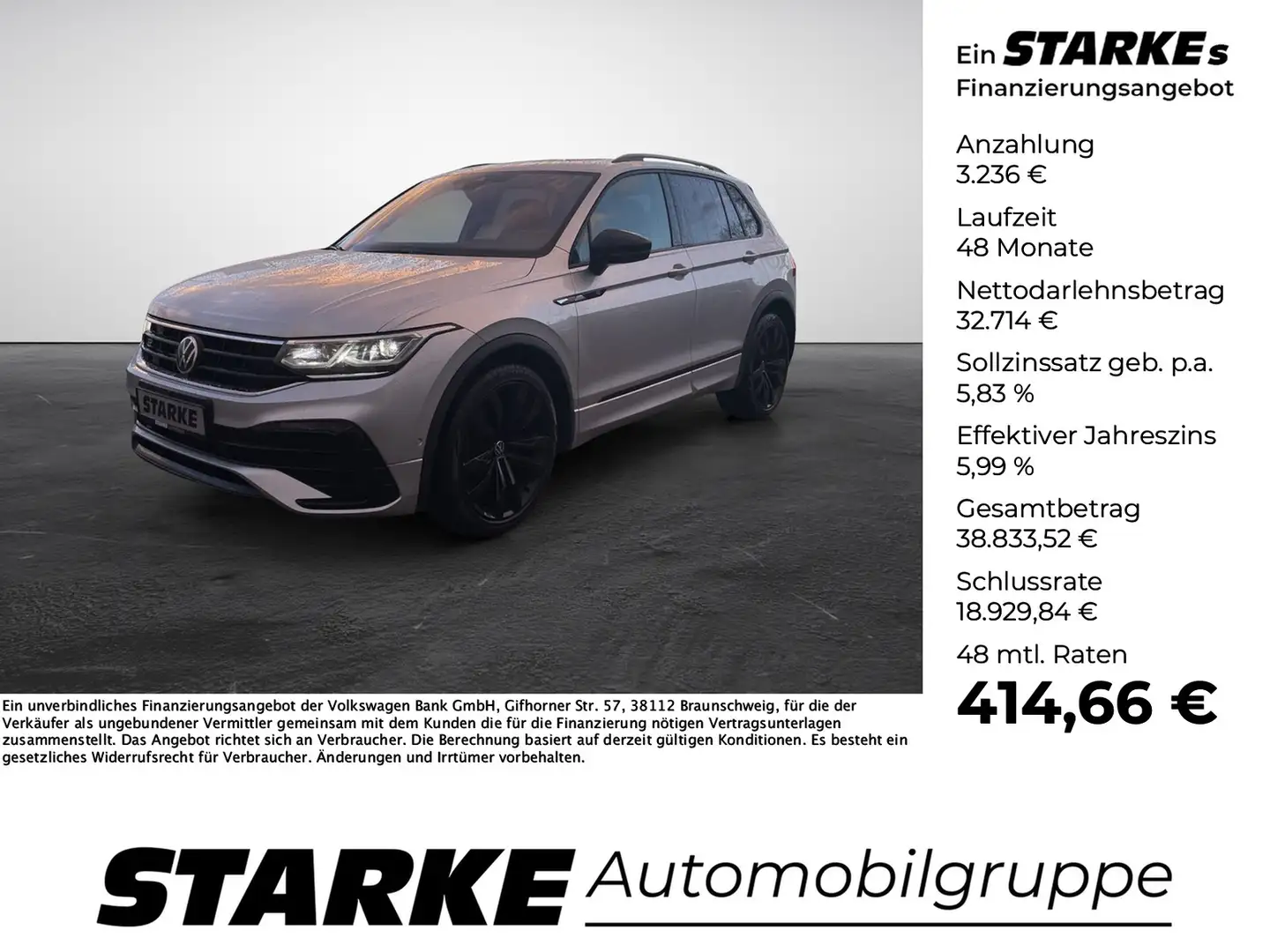 Volkswagen Tiguan 2.0 TDI DSG 4Motion R-Line Argent - 1