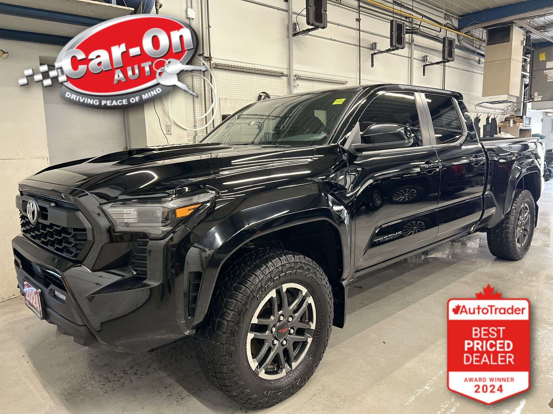 Black 2024 Toyota Tacoma TRD Sport Double Cab 4WD Pickup Truck Four-Wheel Drive Automatic