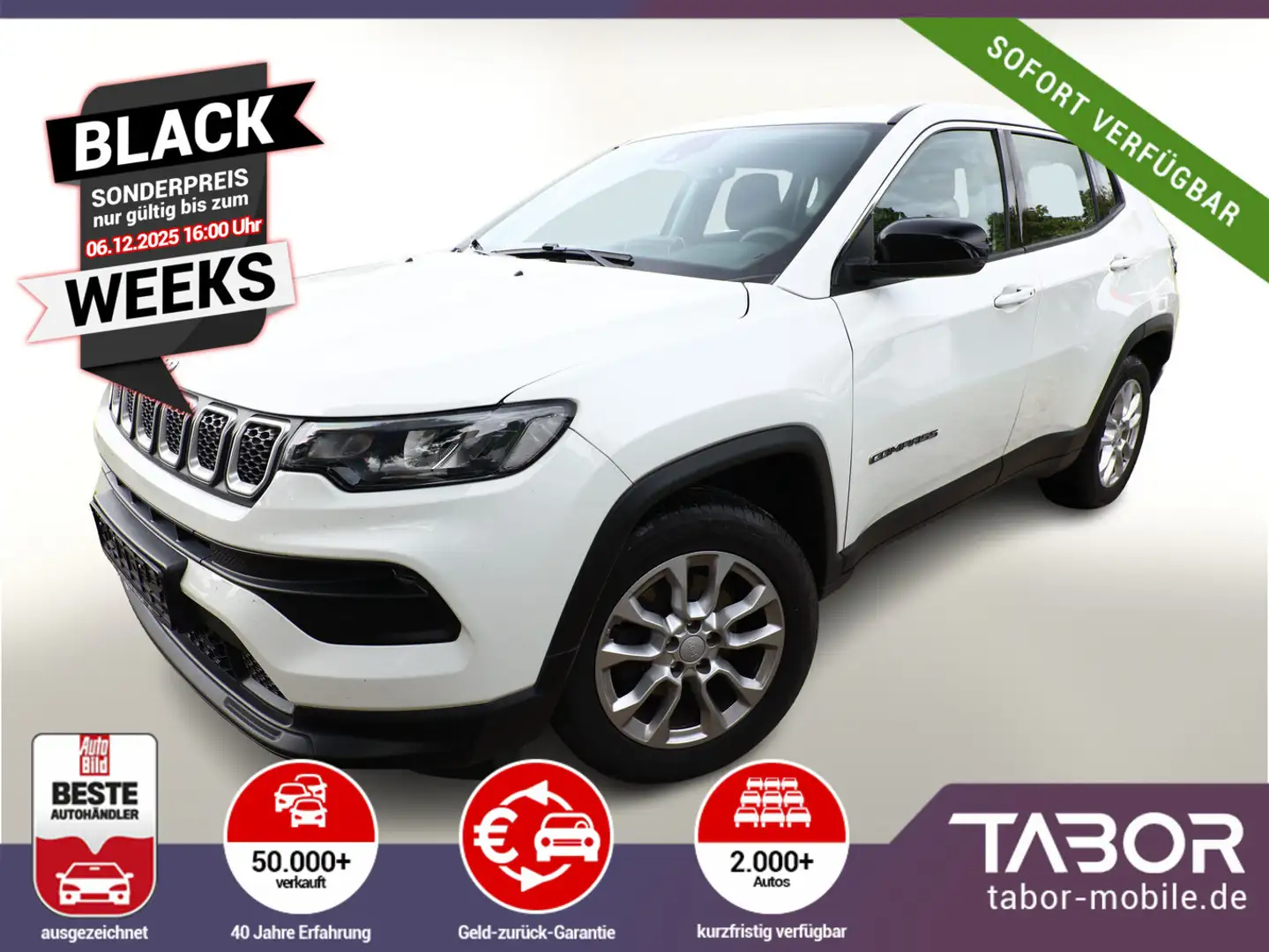 Jeep Compass 1.3l GSE T4 130 Longi. LED Keyl Kam Weiß - 1