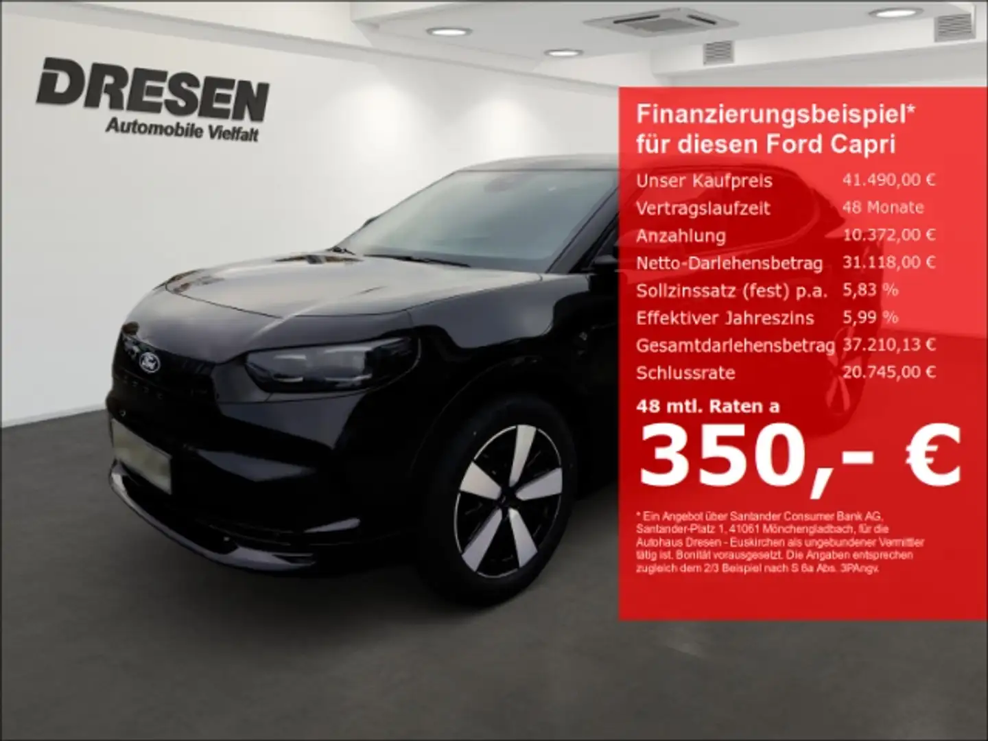 Ford Capri Extended Range 77kwh RWD /Matrix-LED/Navi/elektr. Black - 1