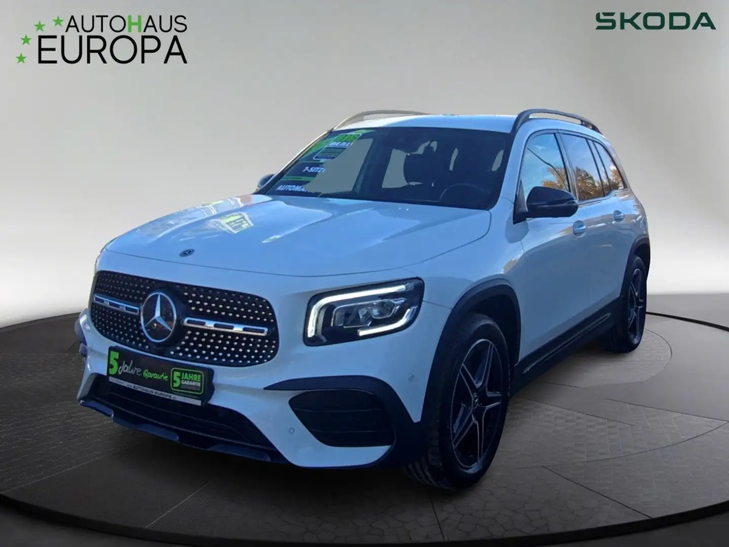 Mercedes-Benz GLB 200 d Automatik AMG Line AHK 7Sitze Navi Kam Alcant. F Weiß - 1
