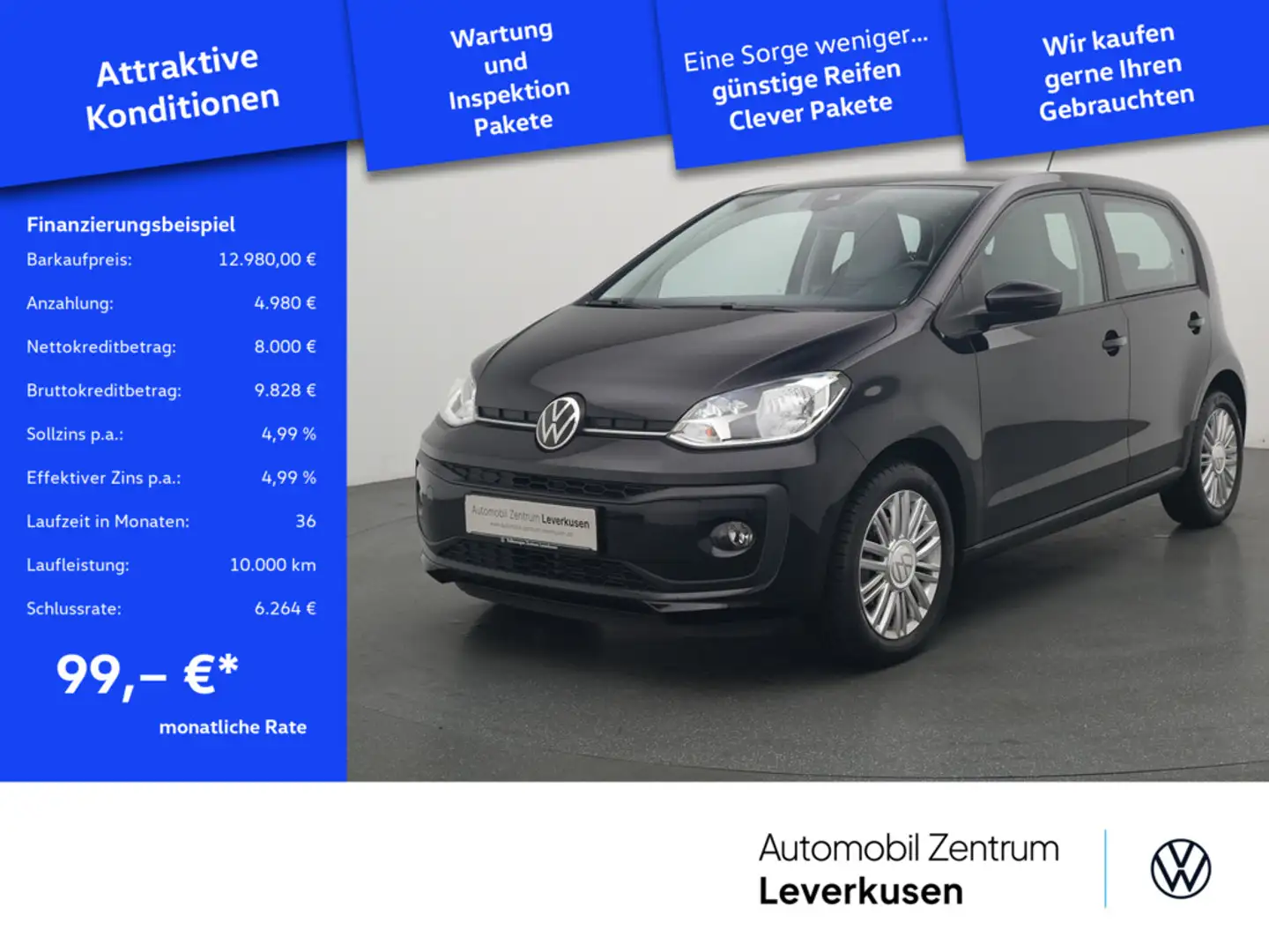 Volkswagen up! SHZ KLIMA FACELIFT PORT NAVI Schwarz - 1