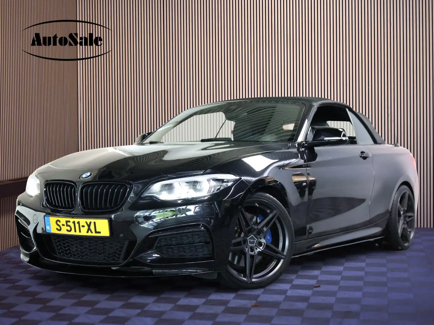 BMW 240 2-serie Cabrio M240i avm H&K NAVI PDC LEDER REMUS Noir - 1