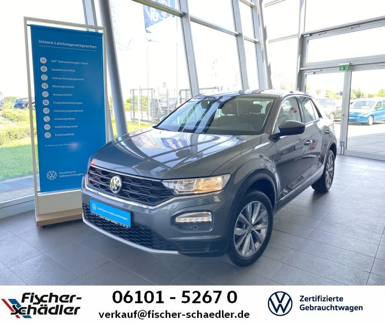 Volkswagen T-Roc T-ROC Style 1.0TSI*Navi*ParkPilot*StandHz.*el.He Silber - 1