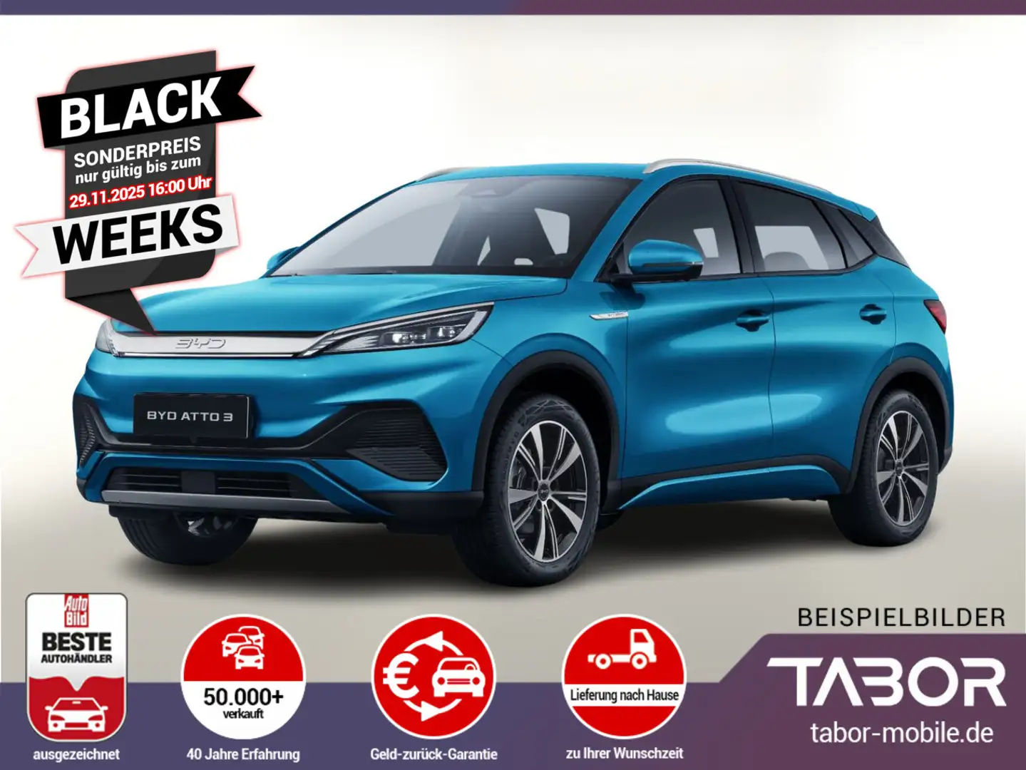 BYD Atto 3 Design Pano Nav 360Kam ACC SHZ eHK Keyl Blau - 1