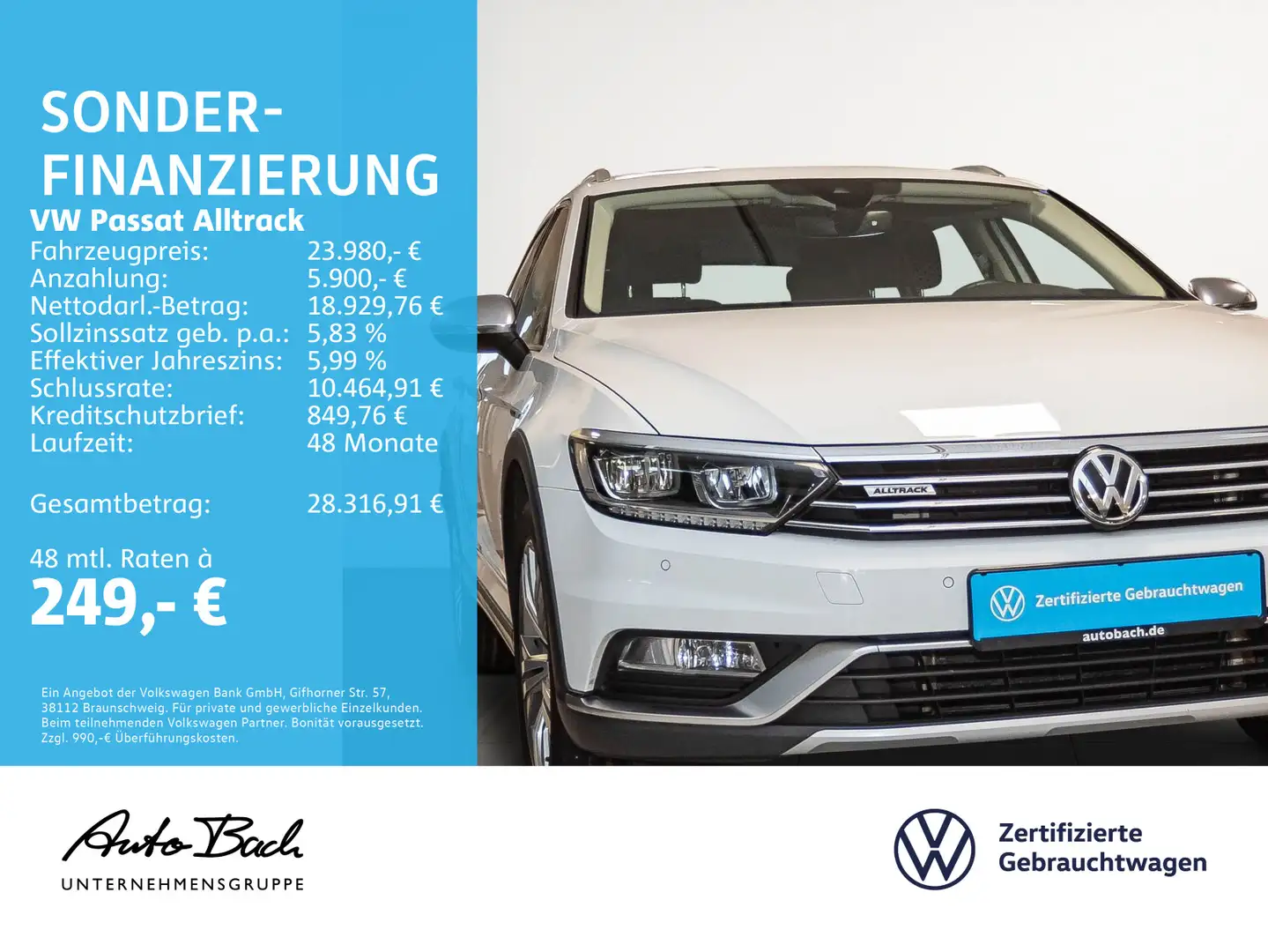 Volkswagen Passat Alltrack 2.0TDI 4M DSG Navi LED Panorama Белый - 2