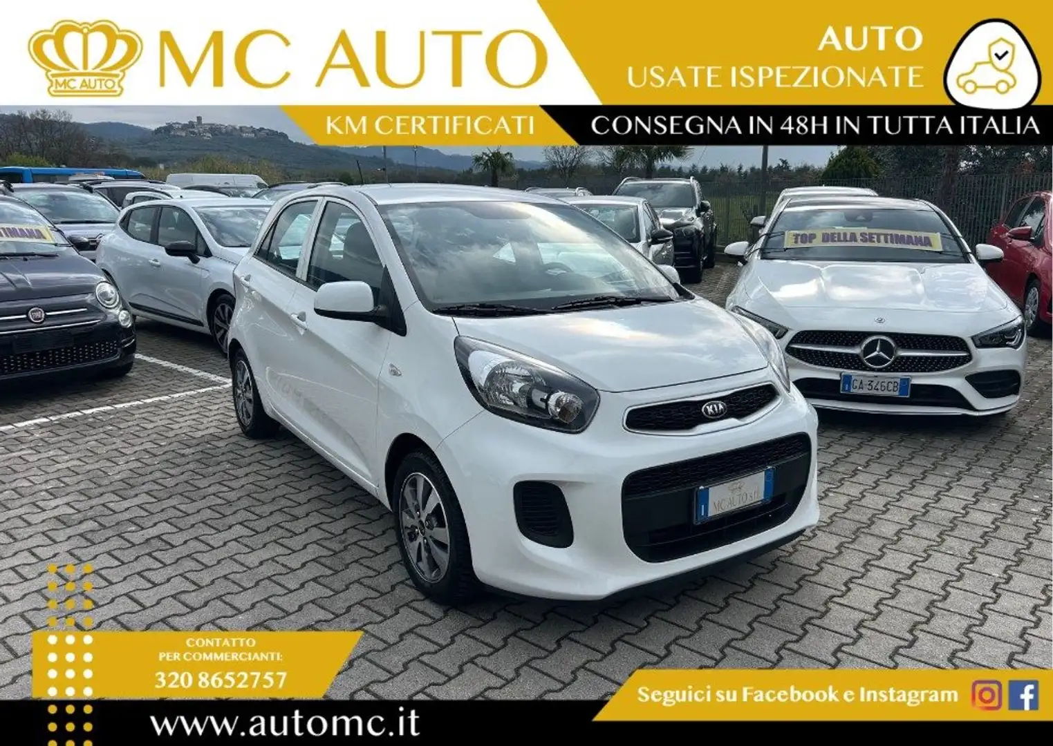 Kia Picanto 1.0 12V EcoGPL 5 porte Glam Collection Bianco - 1
