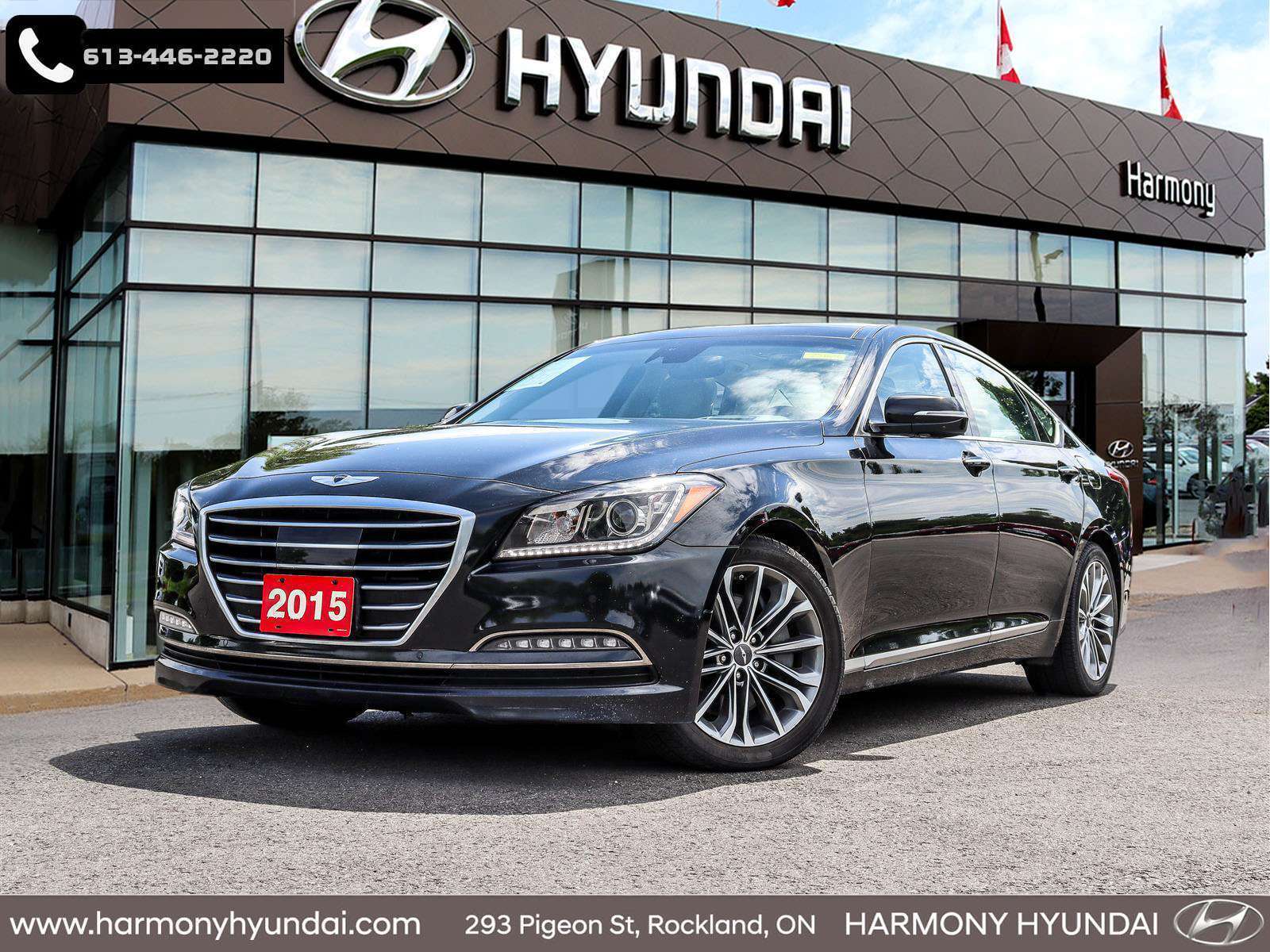 Black 2015 Hyundai Genesis Sedan 8-Speed Automatic