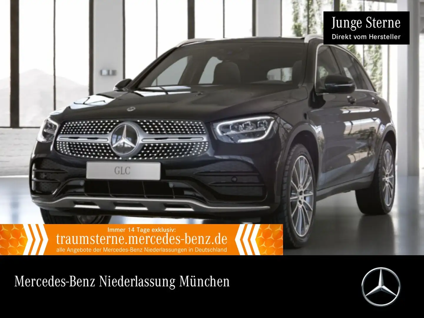Mercedes-Benz GLC 300 de 4M AMG+PANO+LED+KAMERA+HUD+KEYLESS+9G Schwarz - 1