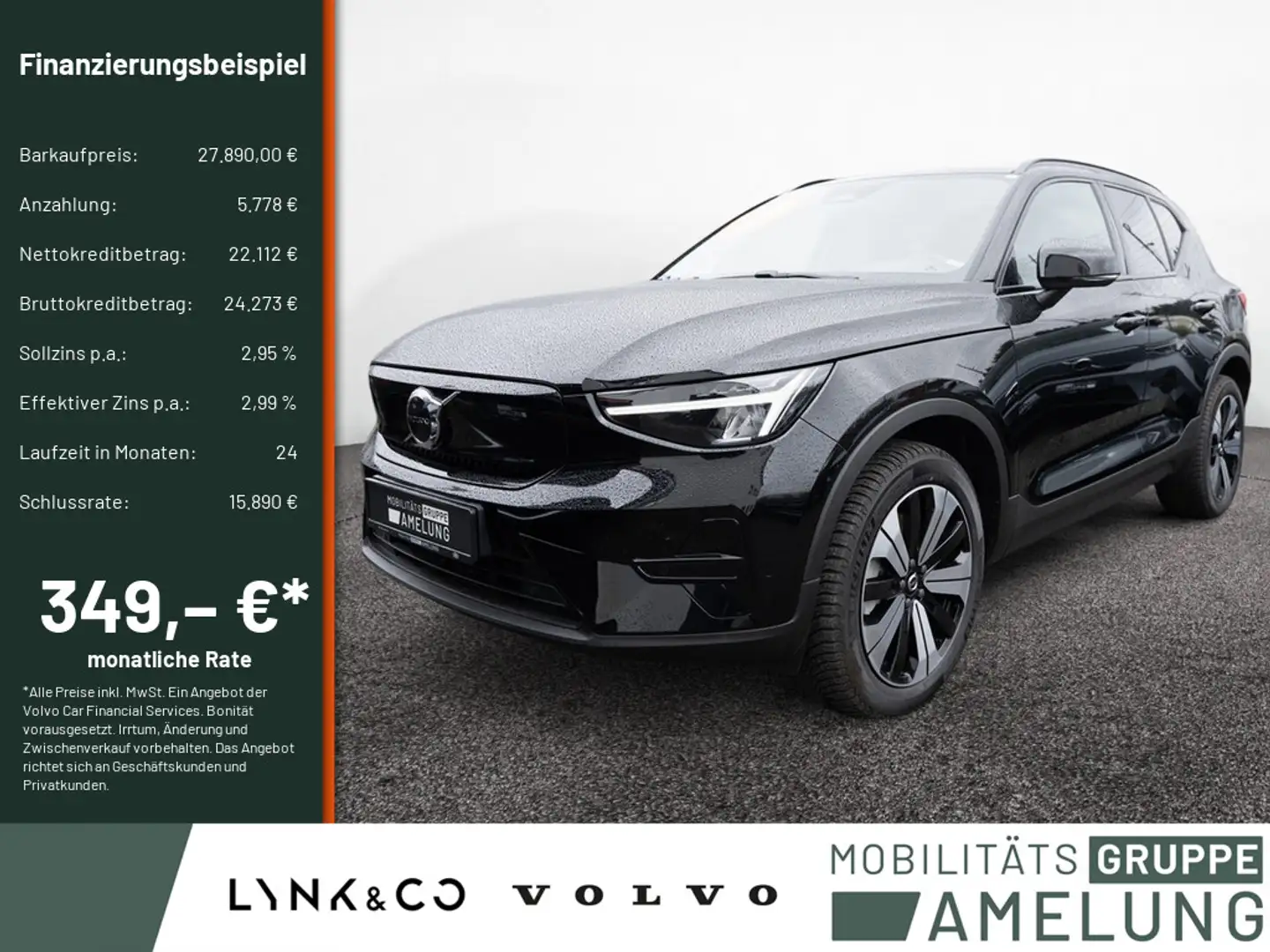 Volvo XC40 Core Recharge Pure Electric 2WD STANDHZ Schwarz - 1