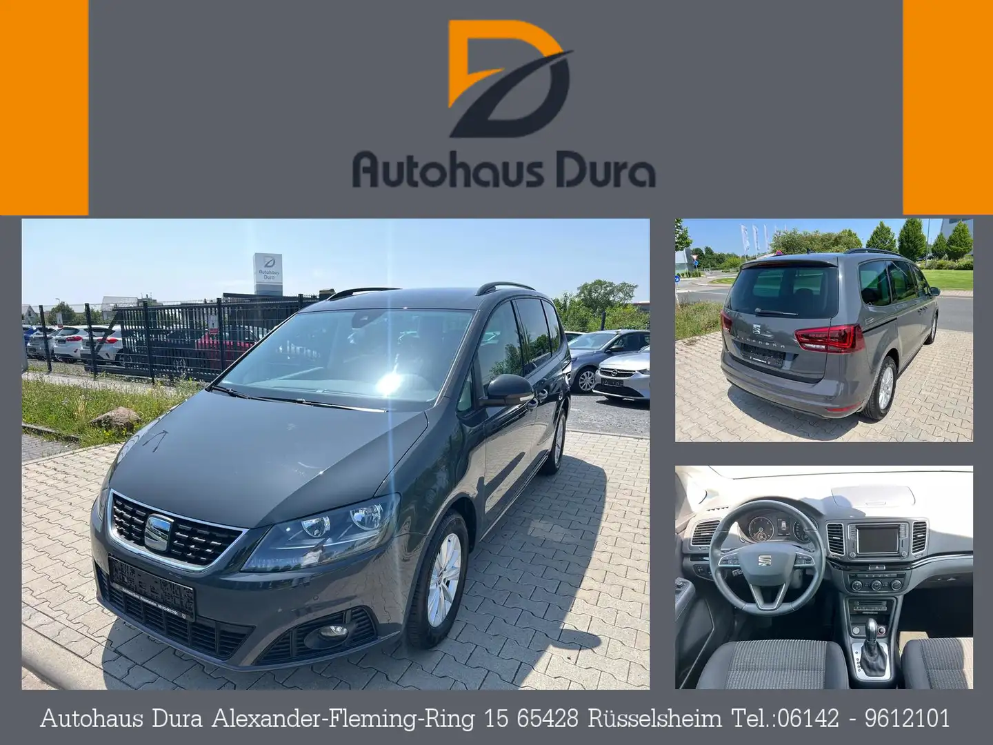 SEAT Alhambra 2.0 TDI Style Aut. Navi+Kamera+Ahk+Shz Gris - 1