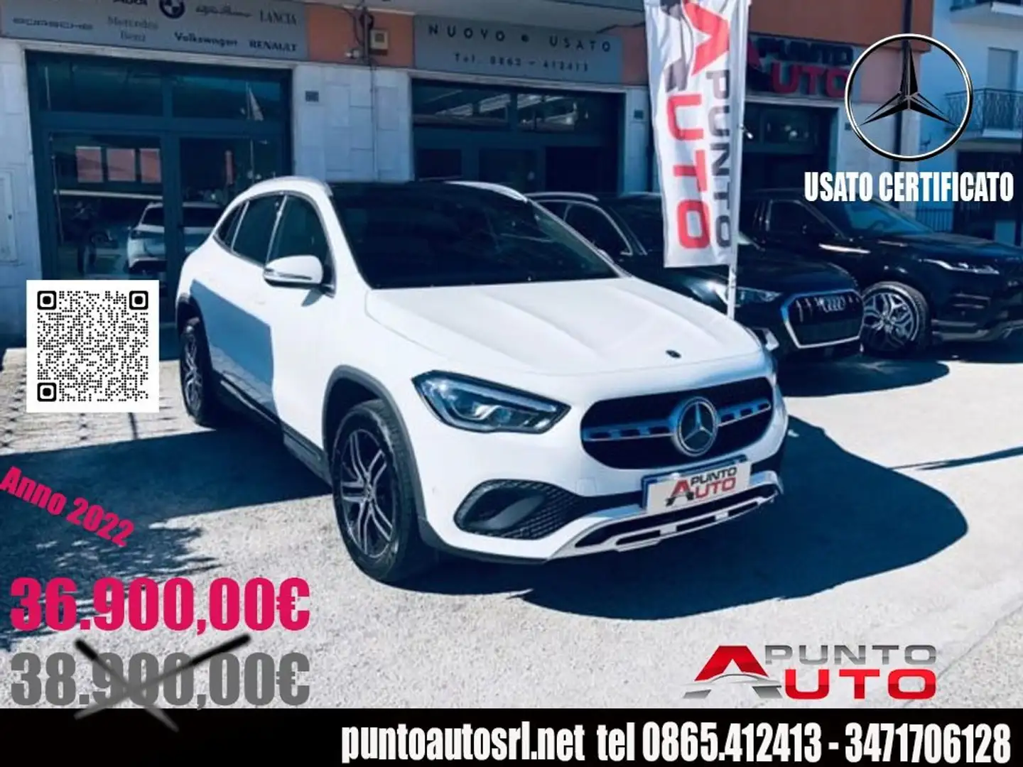 Mercedes-Benz GLA 200 d Automatic TETTO -TELECAMERA PELLE 40MILAKM Blanc - 1