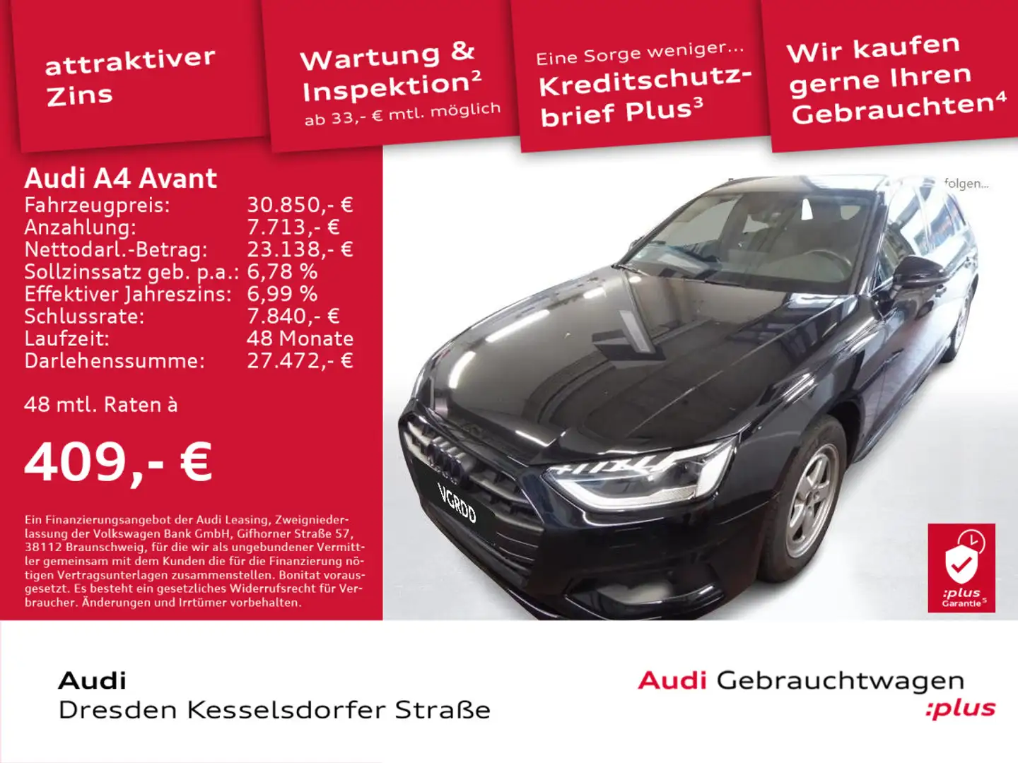 Audi A4 Advanced 35 TDI 120(163) kW(PS) S troni Schwarz - 1