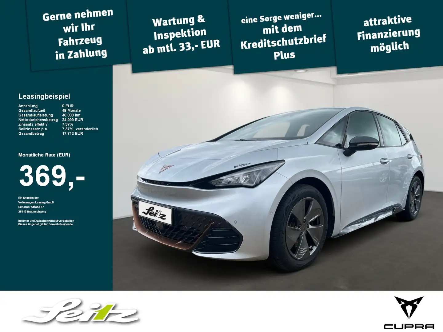CUPRA Born Navi. LED. Rückfahrkamera. Einparkhilfe Silber - 1