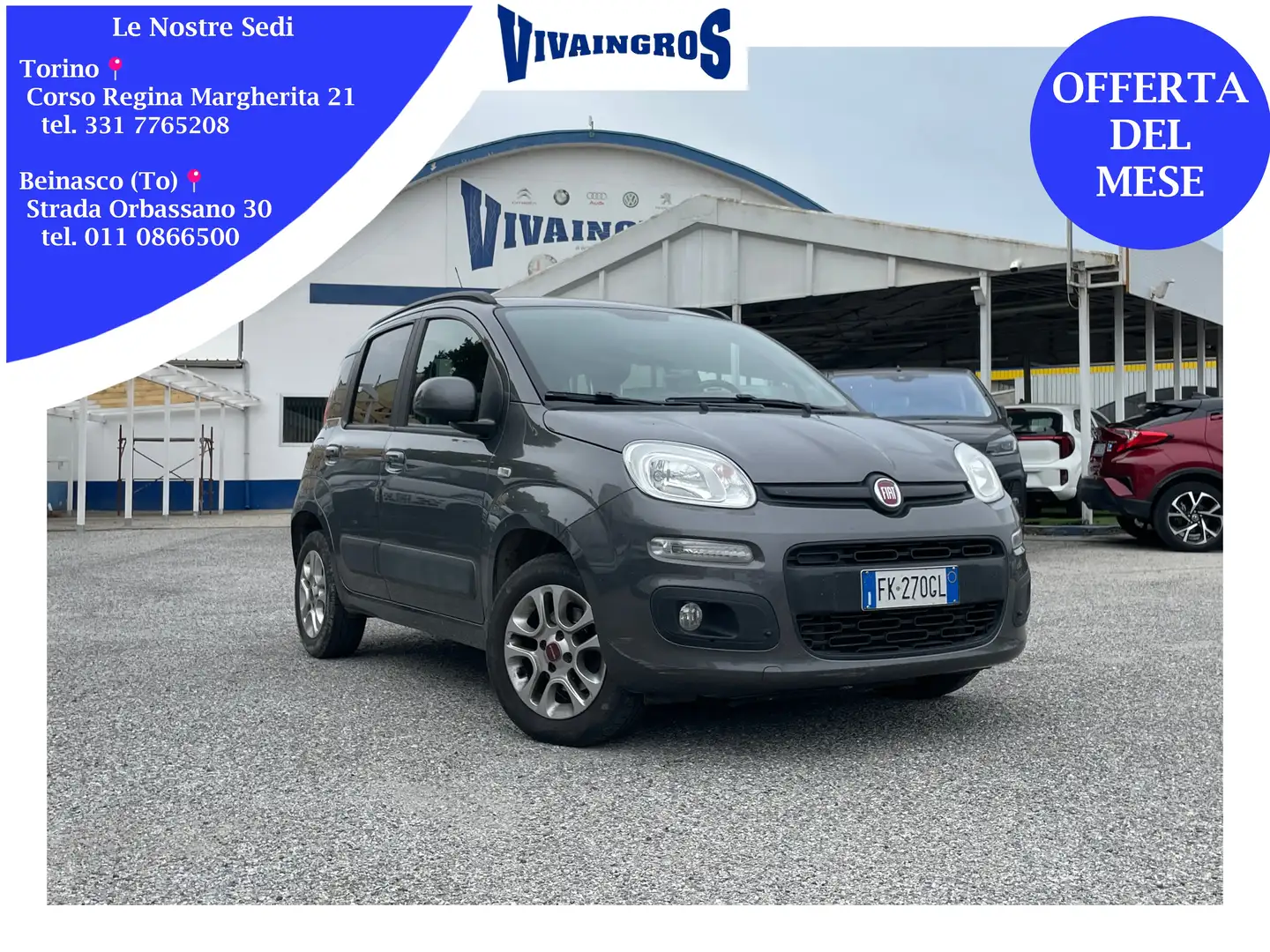 Fiat Panda 1.2 Lounge 69CV - IDEALE PER NEOPATENTATI Gris - 1
