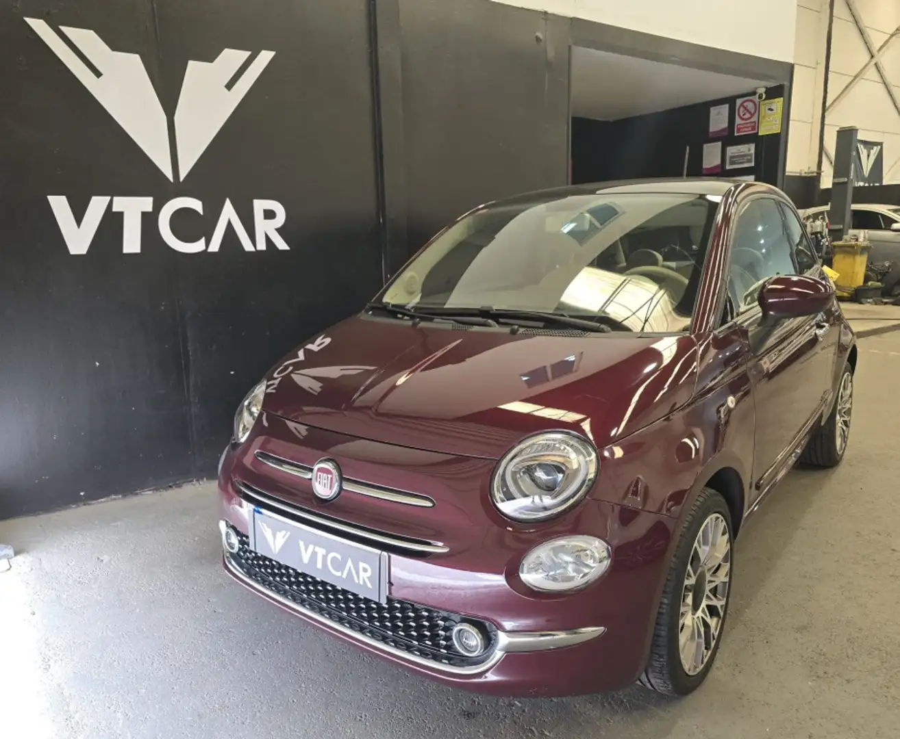 Fiat 500 Lounge 1.2 Dualogic Burdeos - 2