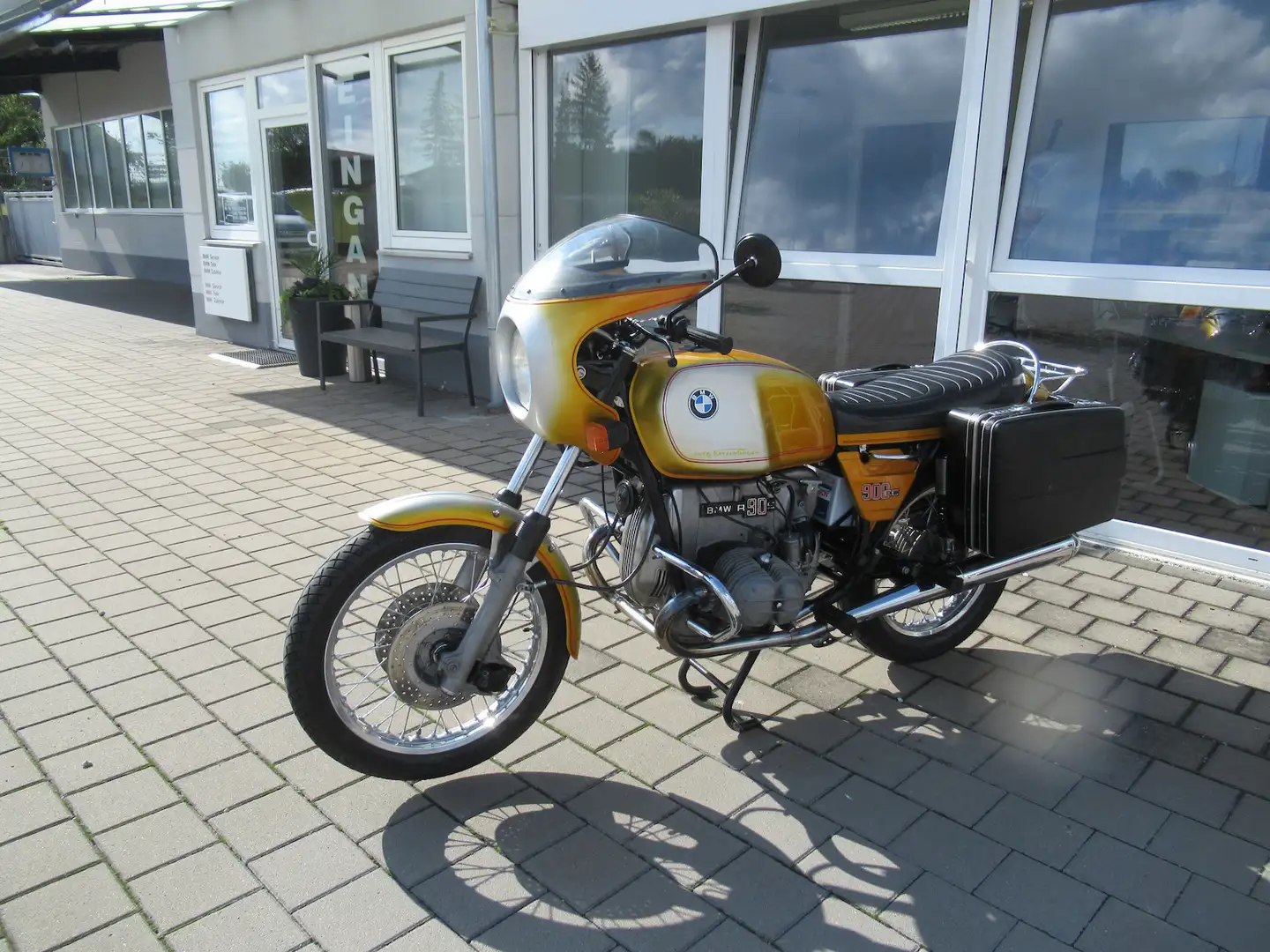 BMW R 90 S R 90 S Daytona Koffer Sturzbügel Chromte. Narancs - 1