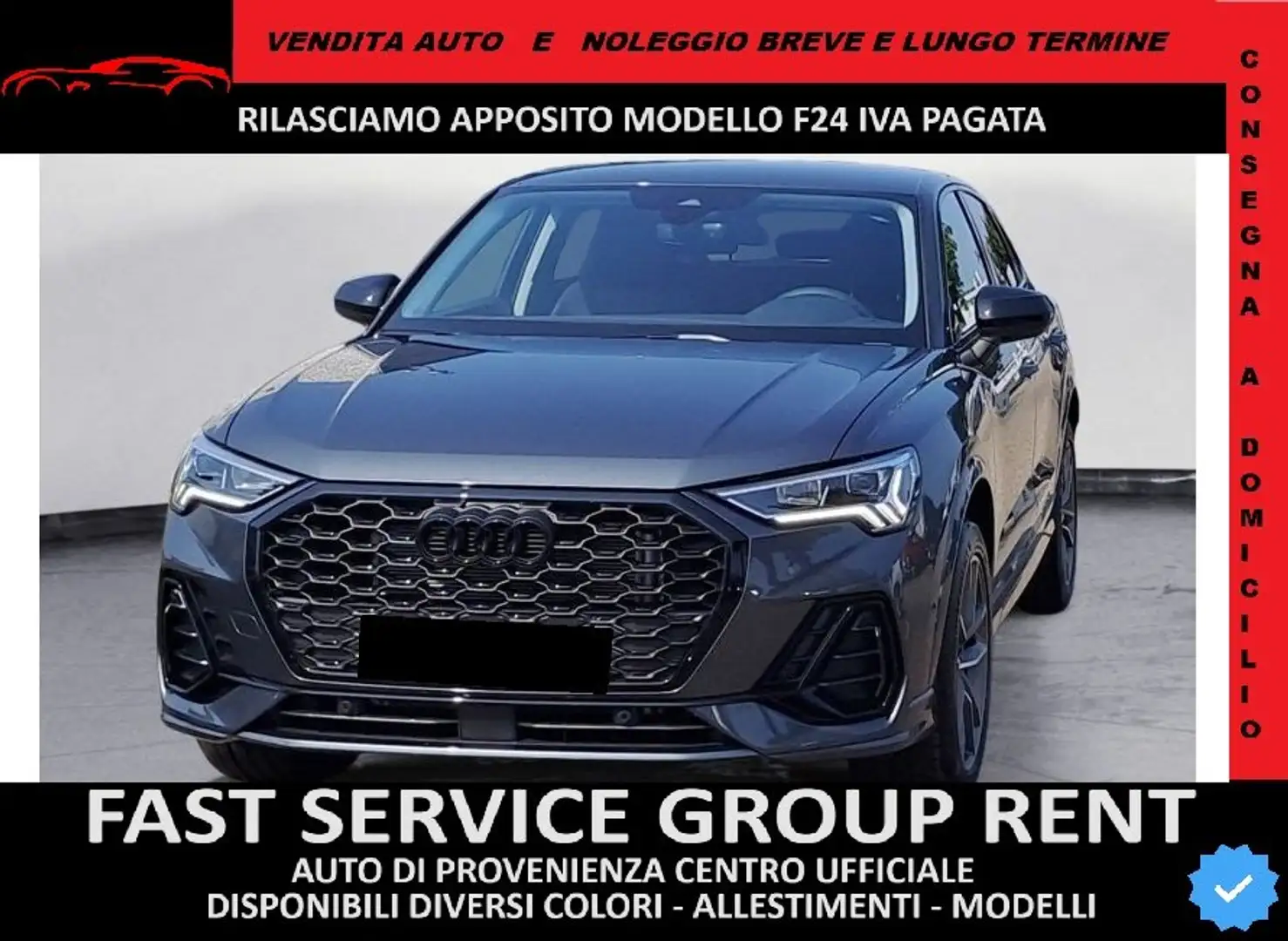Audi Q3 Sportback 35 1.5 S line SLINE BLACK TELECAMERA Grigio - 1
