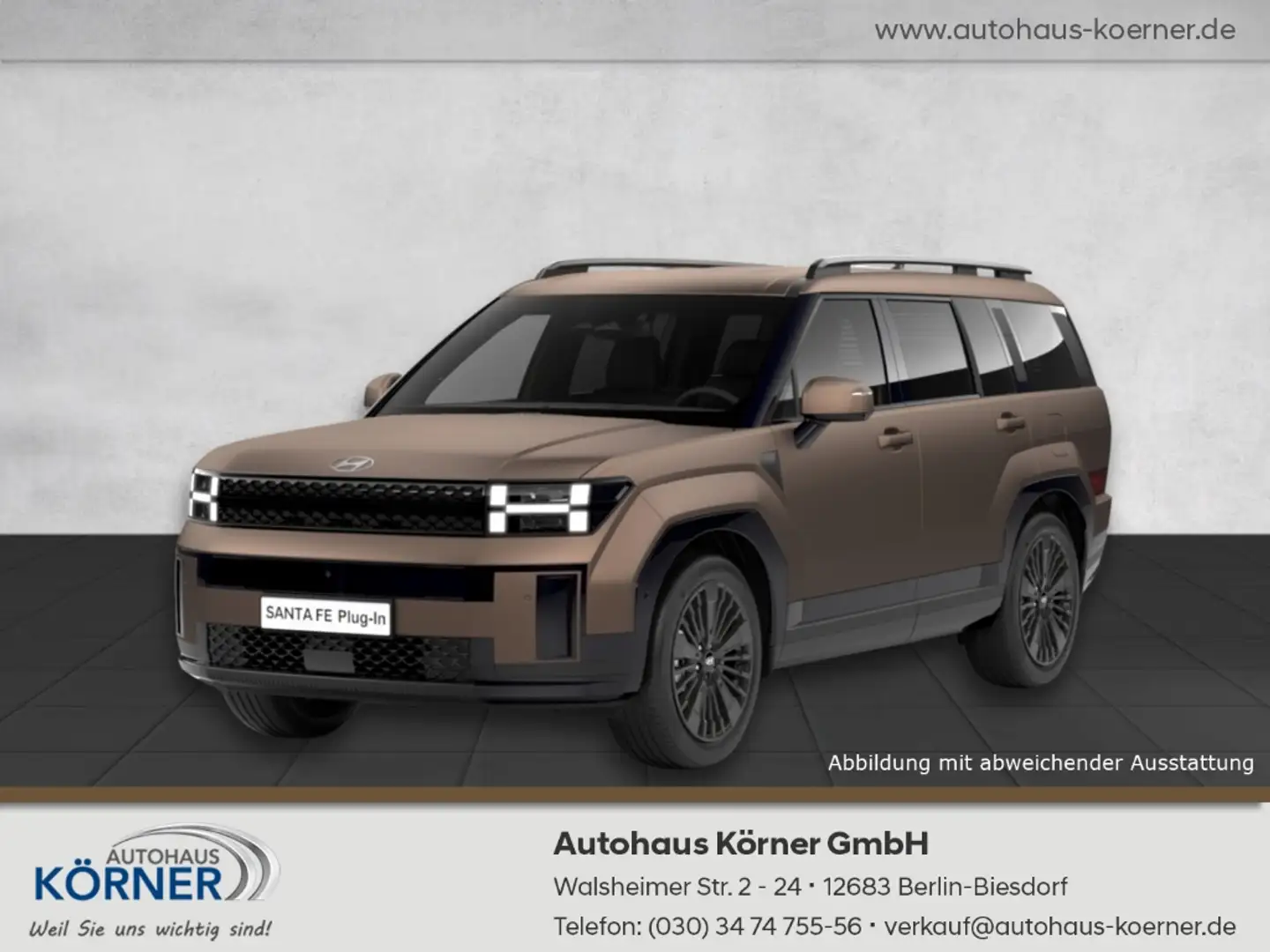 Hyundai SANTA FE 1.6 T-GDI 4WD SIGNATURE NAVI LEDER MEMORY SITZE Braun - 1