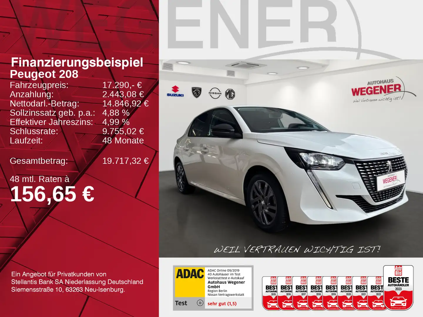 Peugeot 208 ACTIVE PACK 100 EAT8 NAVI SHZ PDC Weiß - 2