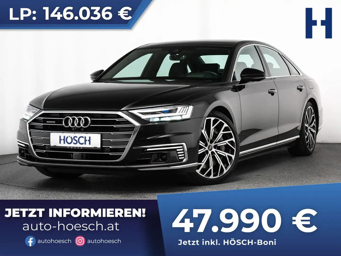 Audi A8 60 TFSI e quattro 21" HEAD-UP LASER PANO B&O +++ Schwarz - 1