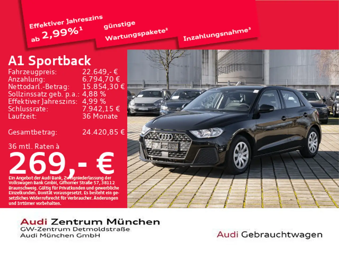 Audi A1 30 TFSI Virtual/Navi+/GRA Schwarz - 1