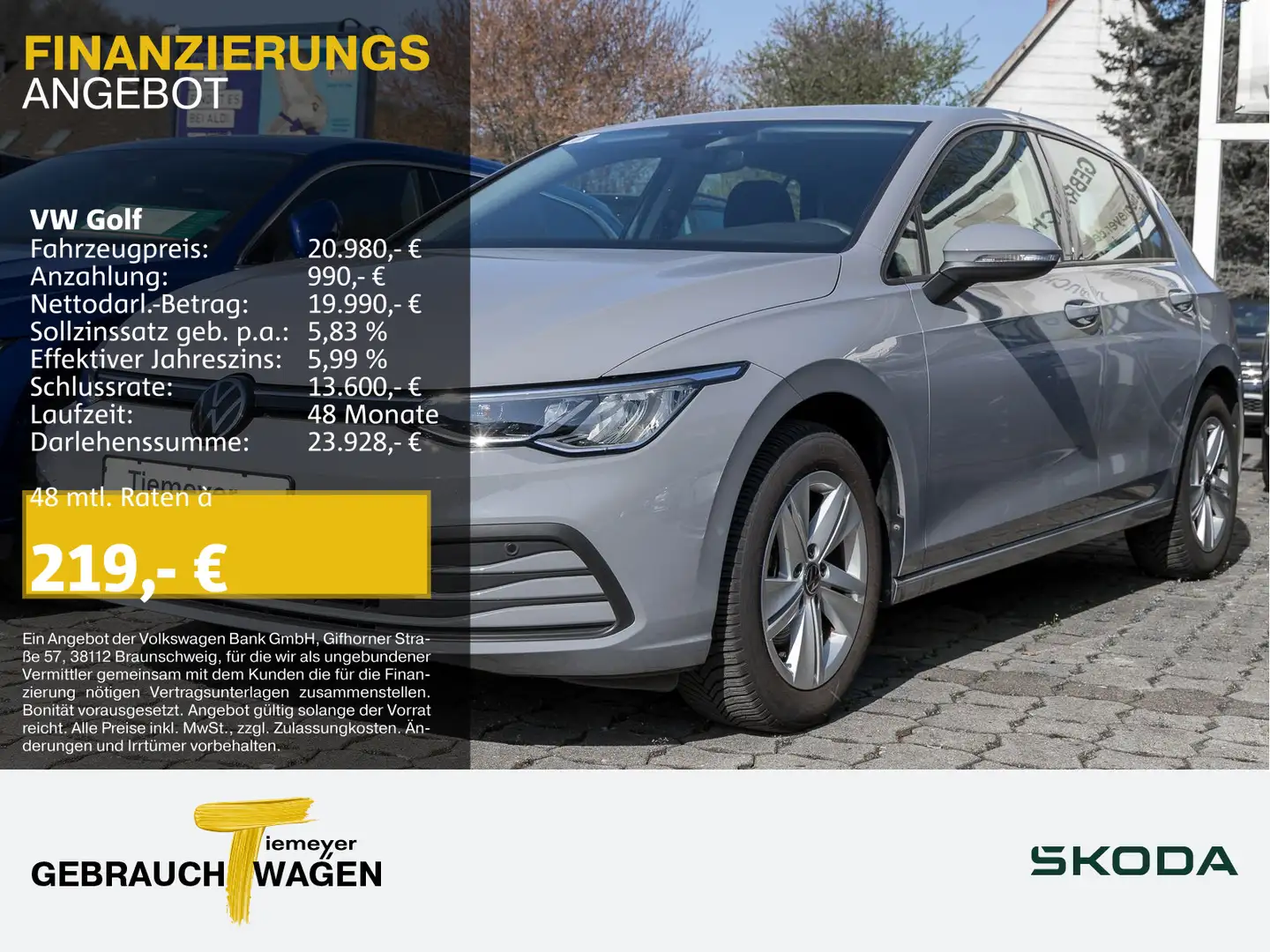 Volkswagen Golf 1.0 TSI LIFE NAVI SITZHZ LED ACC Grigio - 1