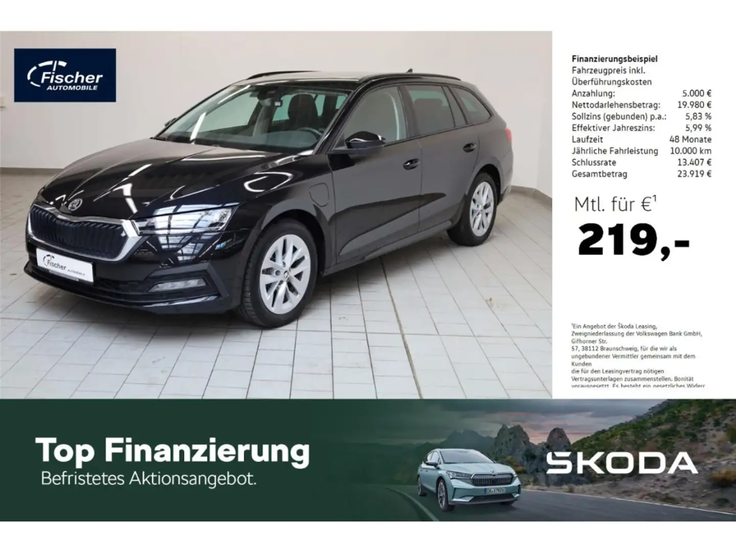 Skoda Octavia Combi 1.4 TSI iV Ambition Schwarz - 1