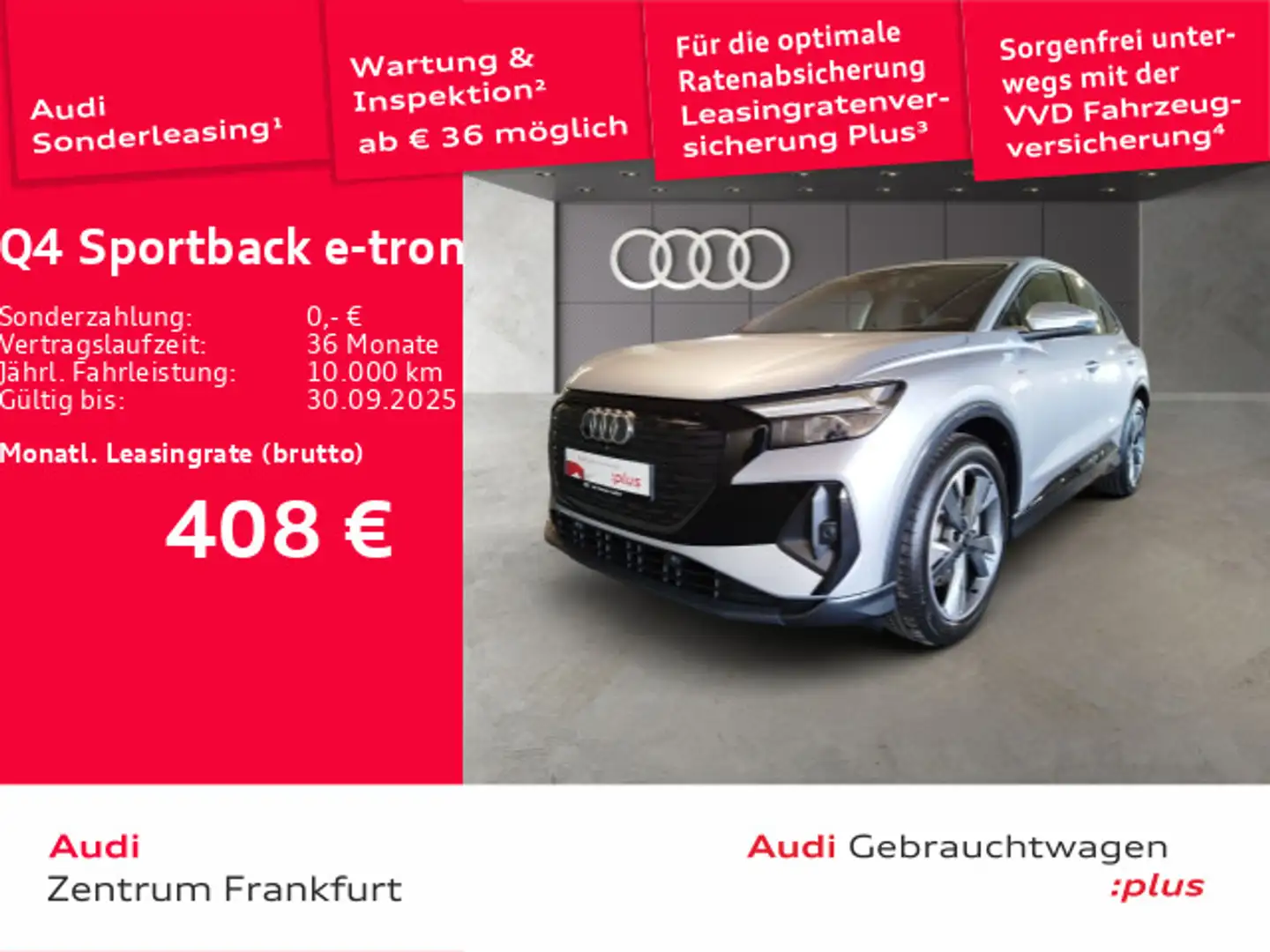 Audi Q4 e-tron Q4 Sportback 45 e-tron S line LED HuD DAB Silber - 1