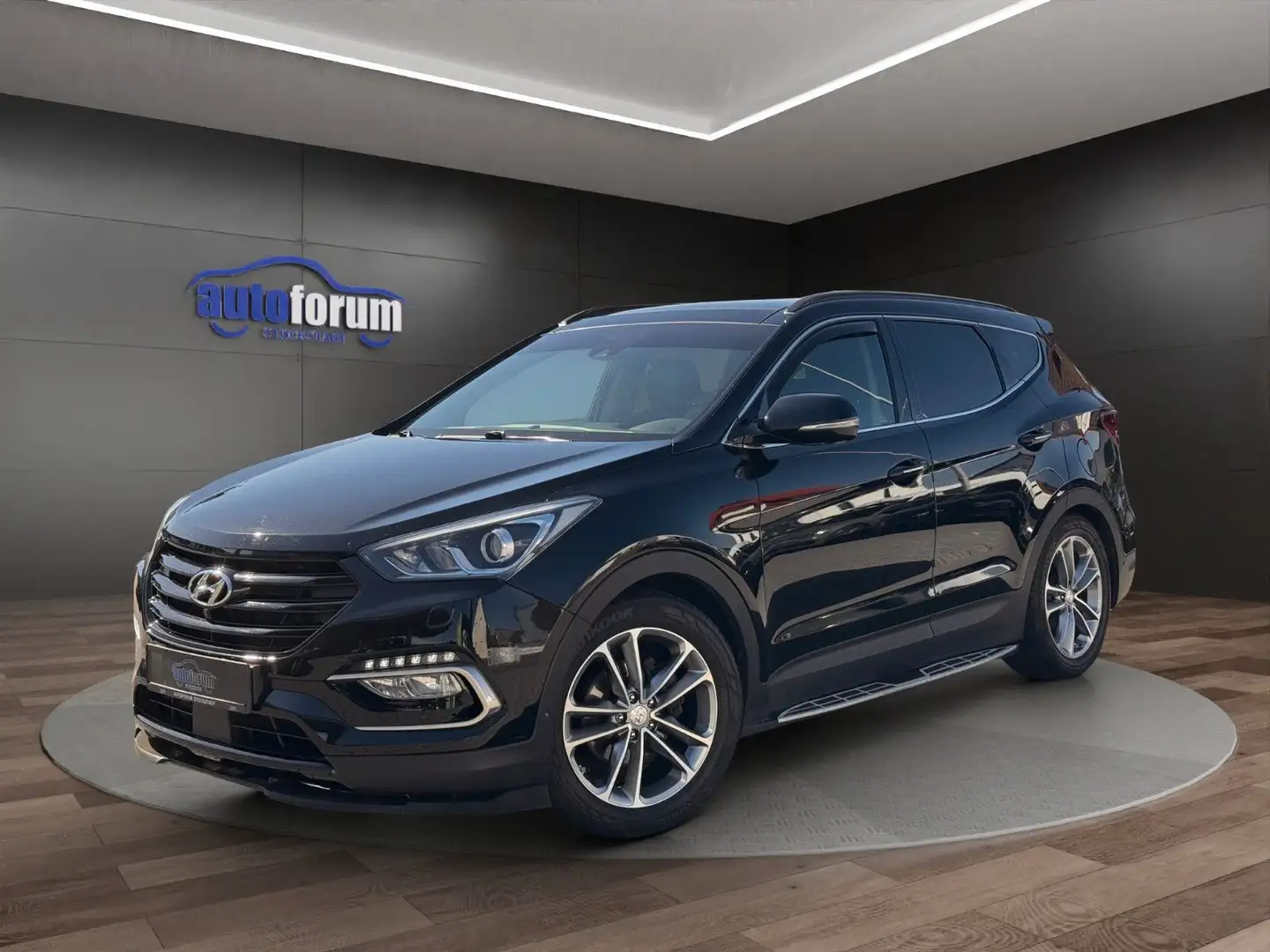 Hyundai SANTA FE blue Premium 4WD °AHK°ACC°PANO°BI-XENON Noir - 1