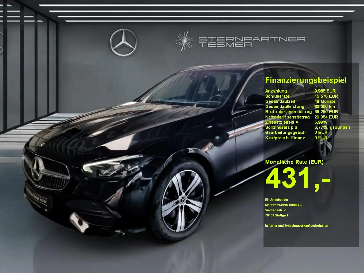 Mercedes-Benz C 200 T AVANTGARDE+MBUX+LED+TOTW+AMBIENTE+AHK Schwarz - 1