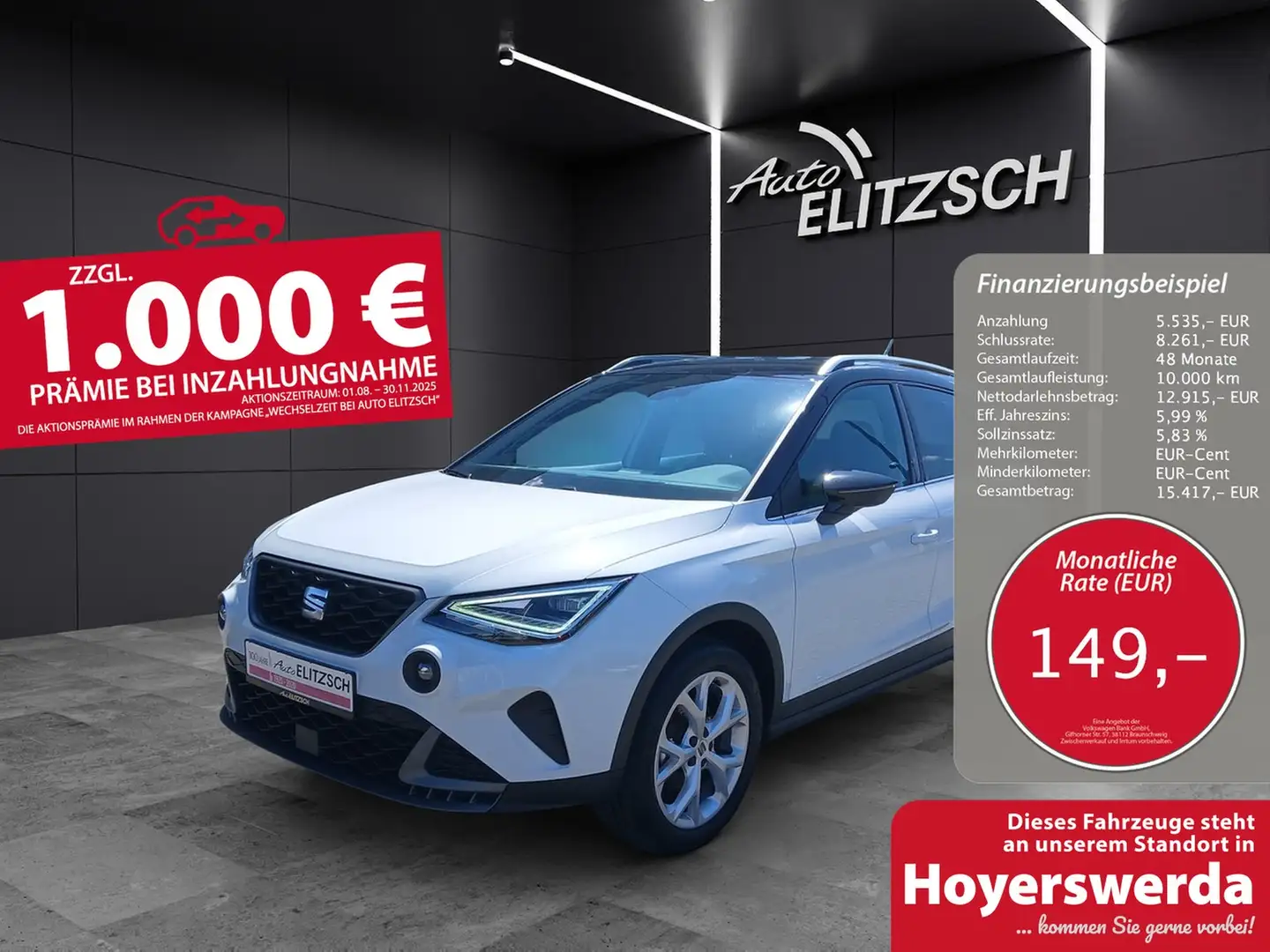 SEAT Arona TSI FR-Line LED AID GRA PDC SHZ APP Weiß - 1