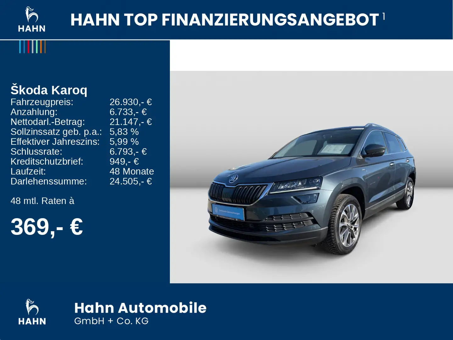 Skoda Karoq Clever 1.5TSI DSG CAM LED SITZHEIZUNG V+H Grau - 2