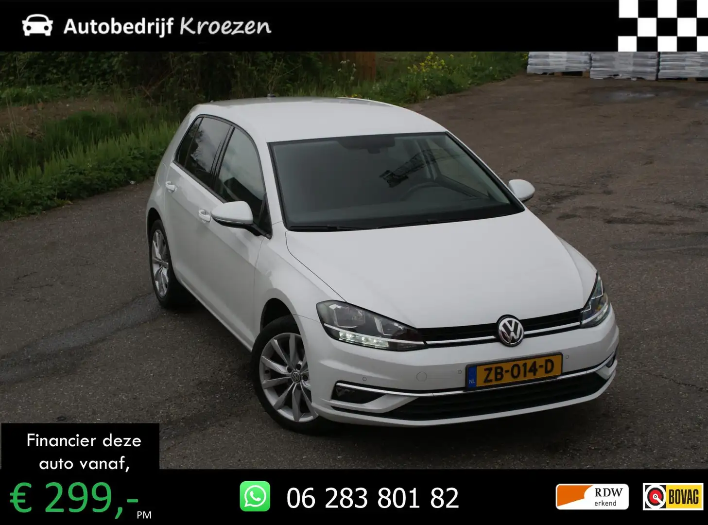 Volkswagen Golf 1.0 TSI Highline | ACC | VUD | Navigatie | 1e eig. Wit - 1