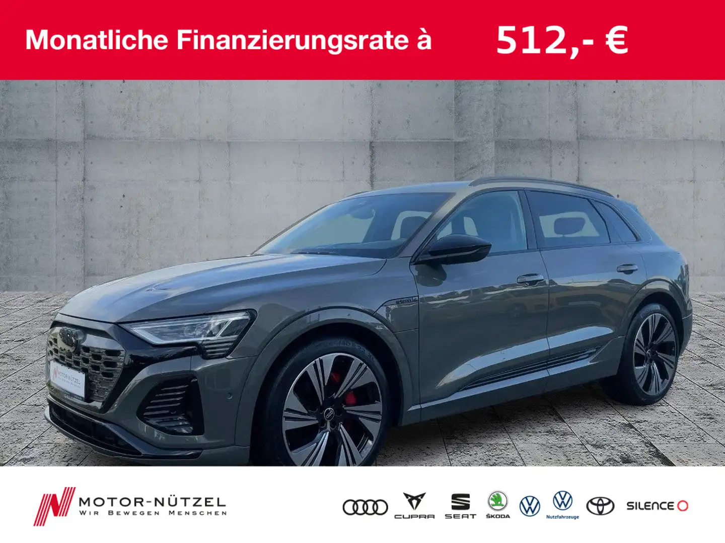Audi Q8 e-tron 50 QU S-LINE MATRIX+NAV+ACC+AIR+AHK+22 Gris - 1